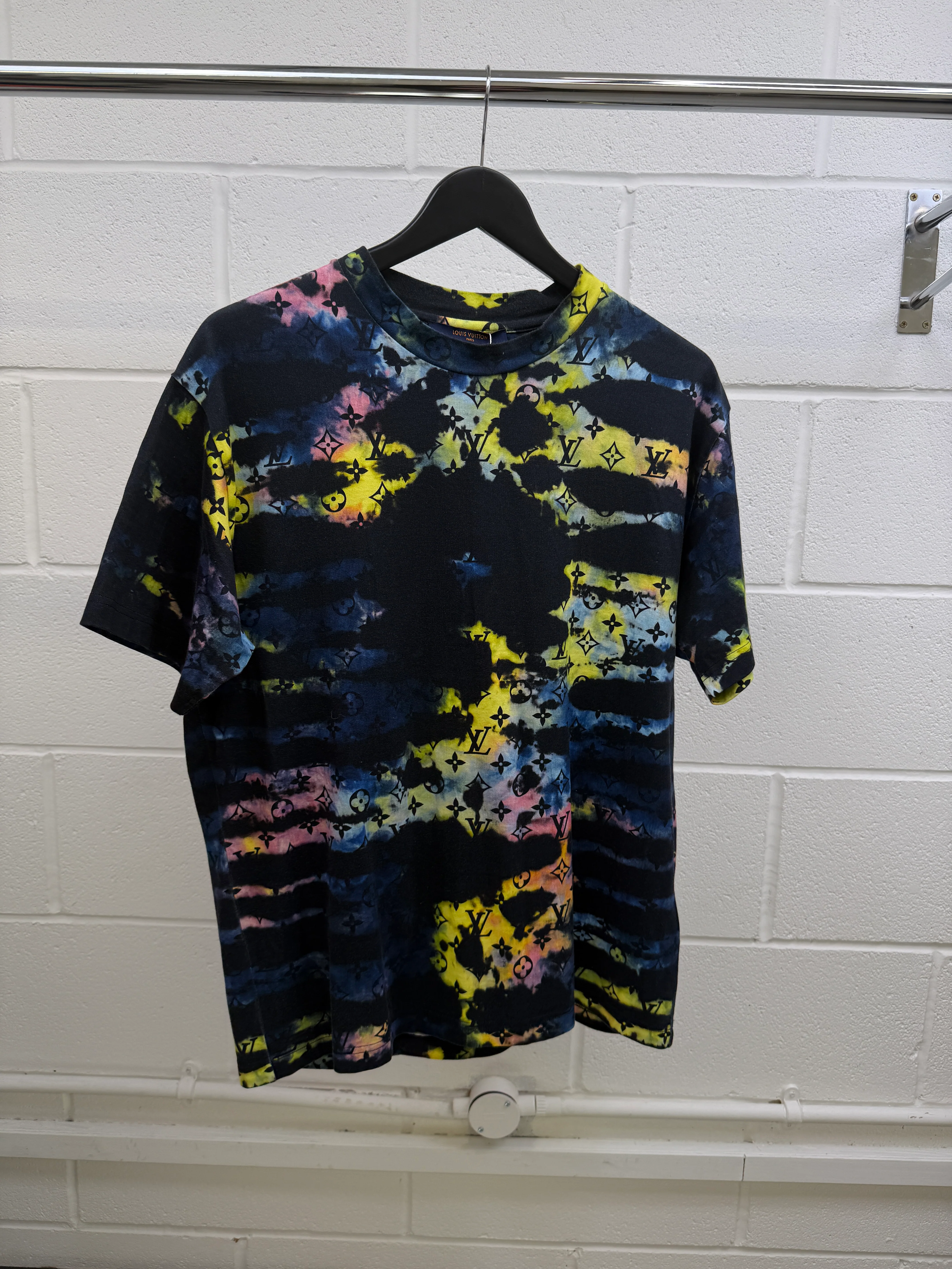 Men's Monogram Tie-Dye T-Shirt Multi-Coloured Size S - Image 9
