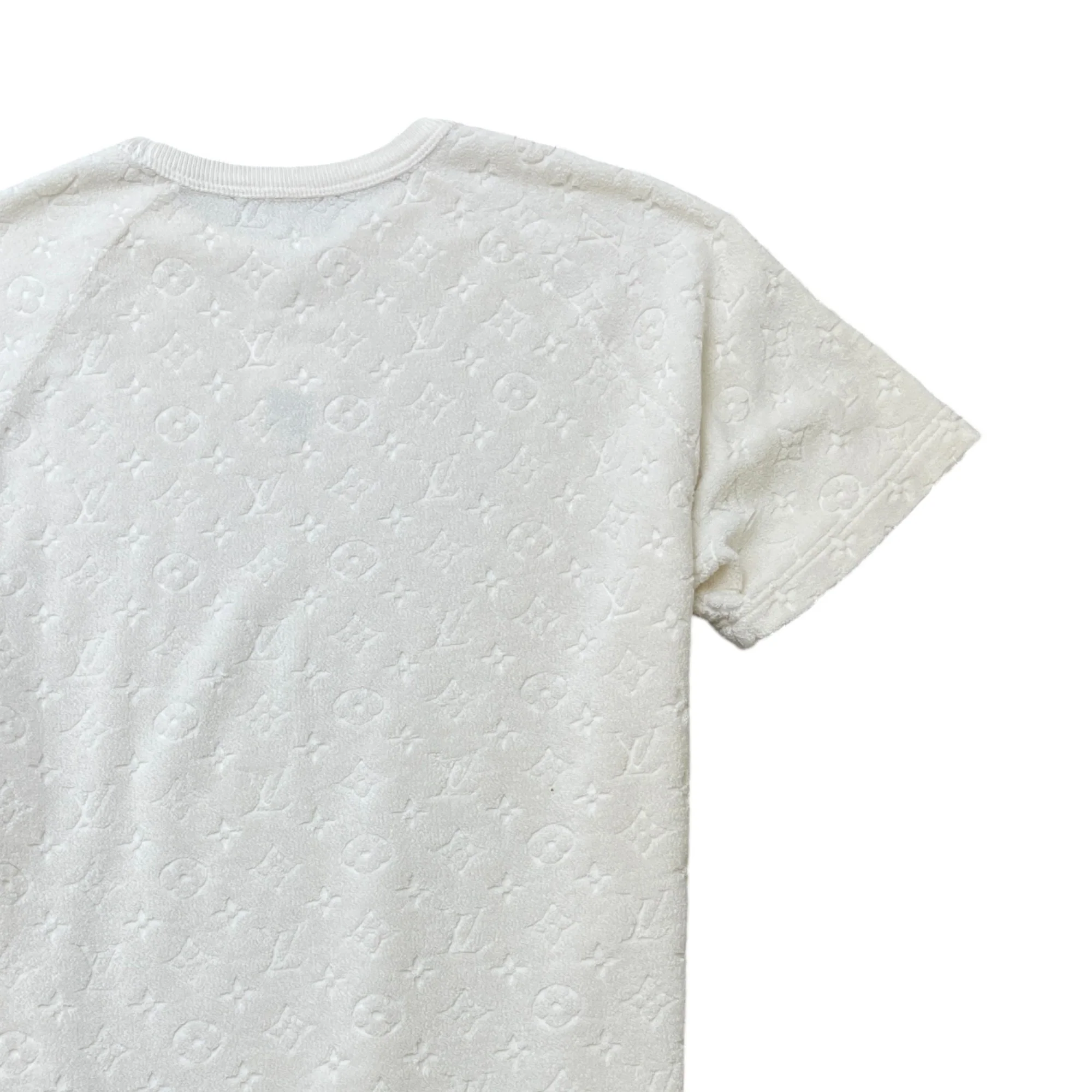 Men's Monogram Towelling T-Shirt White Size S - Image 4