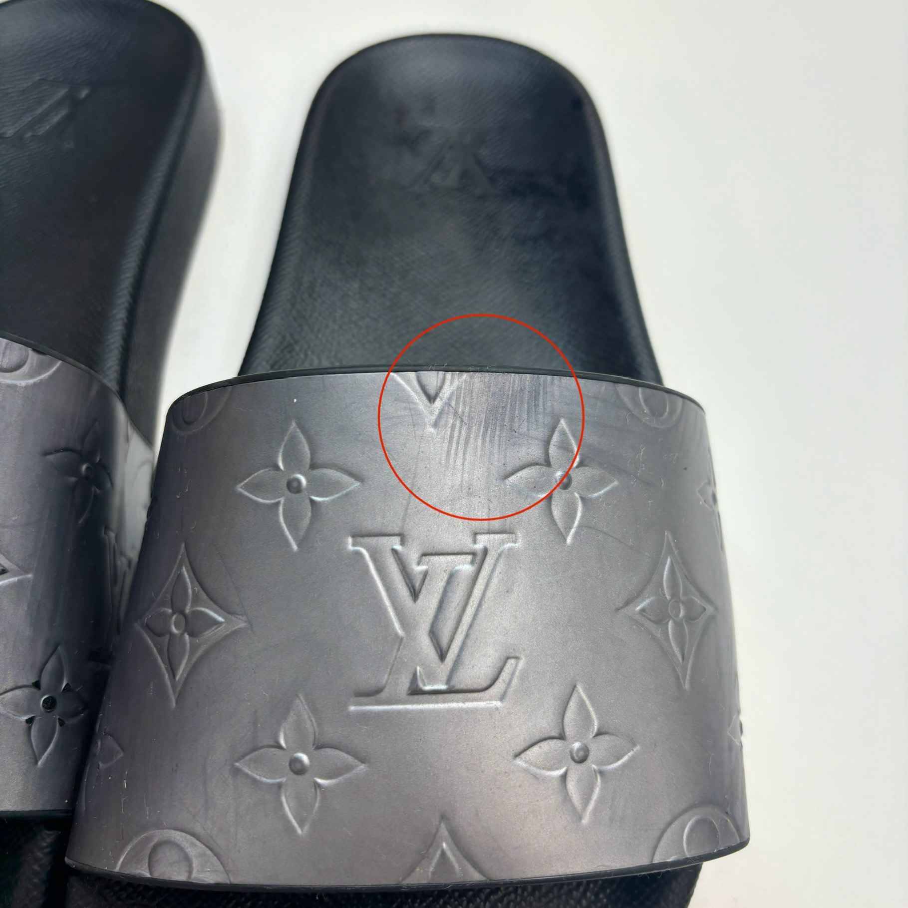 Men's Monogram Waterfront Nules Slides Silver Size EU 41 / UK 7 - Image 13
