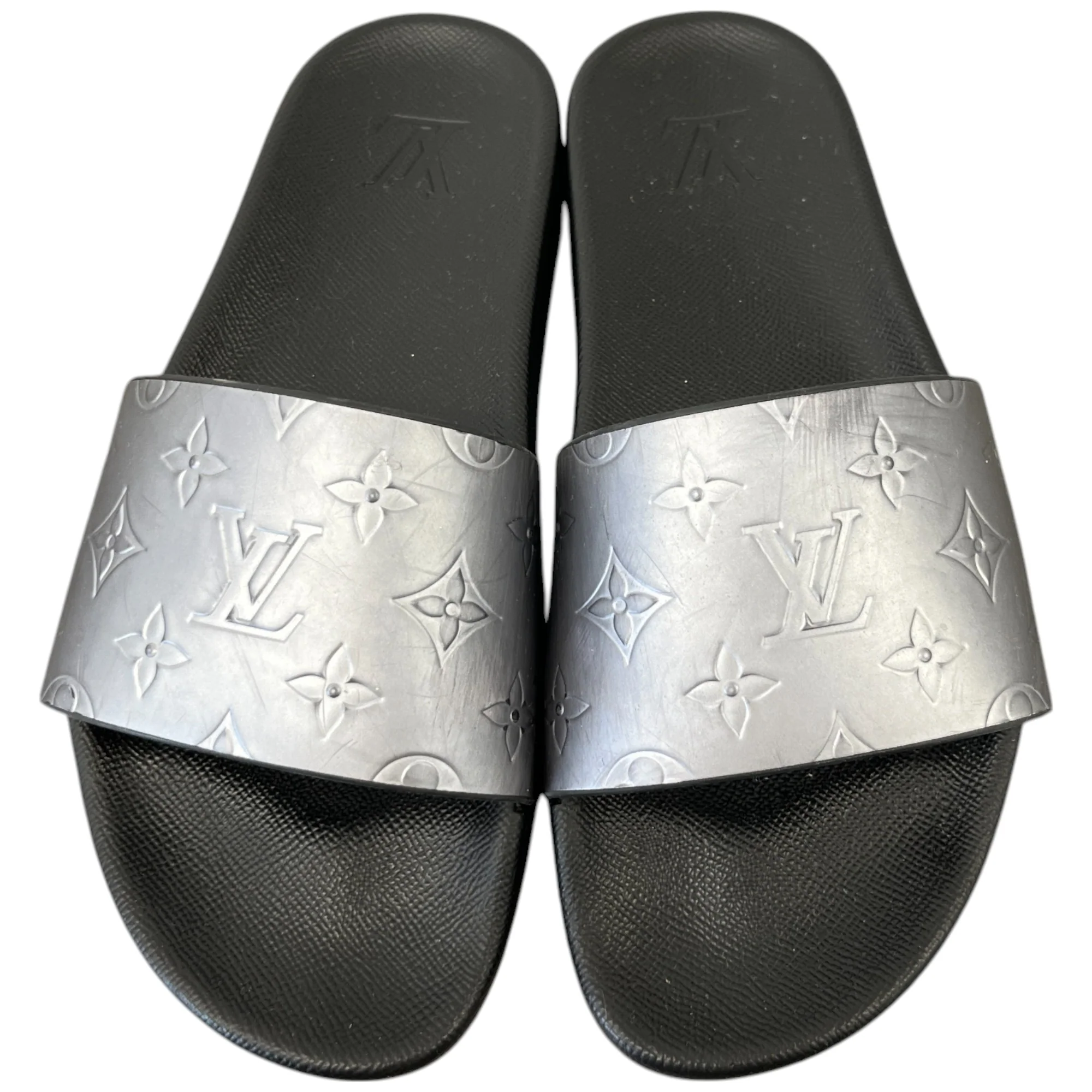 Men's Monogram Waterfront Nules Slides Silver Size EU 41 / UK 7 - Image 6