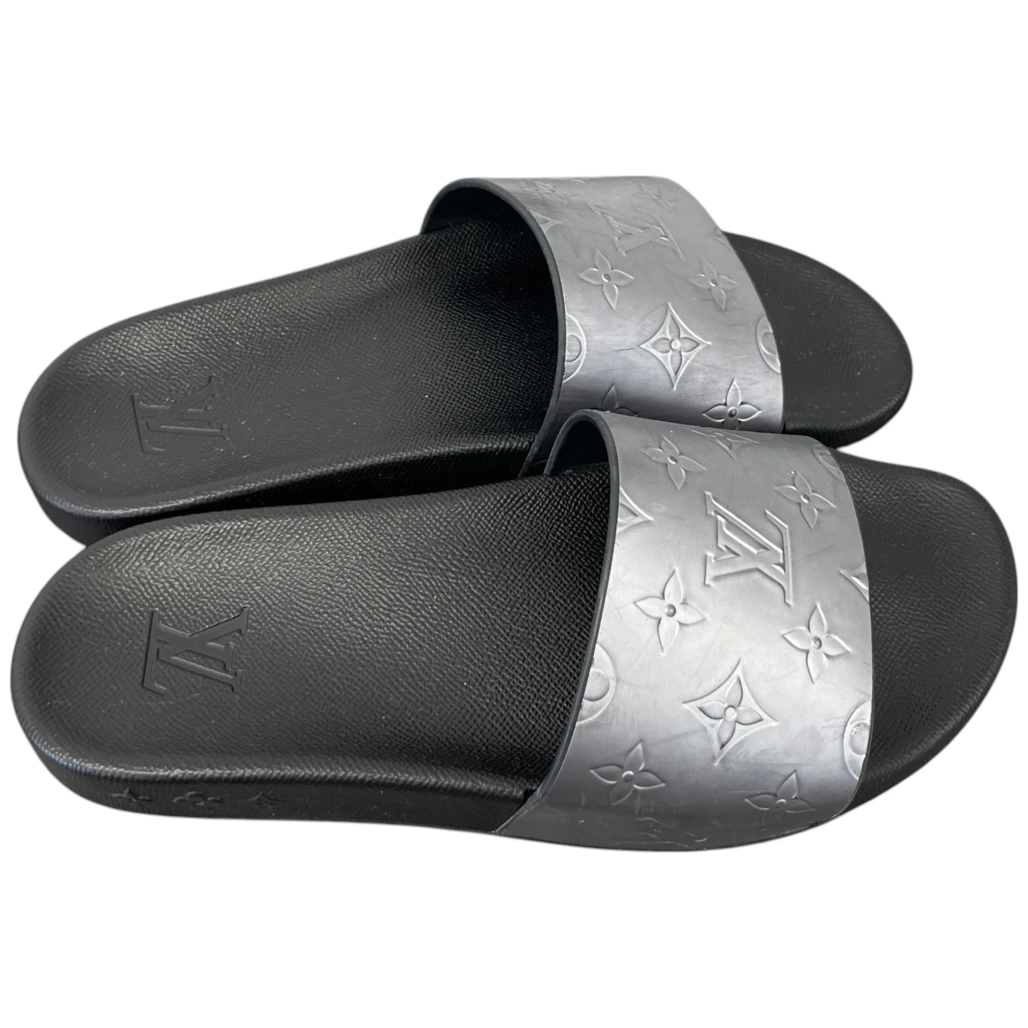 Men's Monogram Waterfront Nules Slides Silver Size EU 41 / UK 7 - Image 8