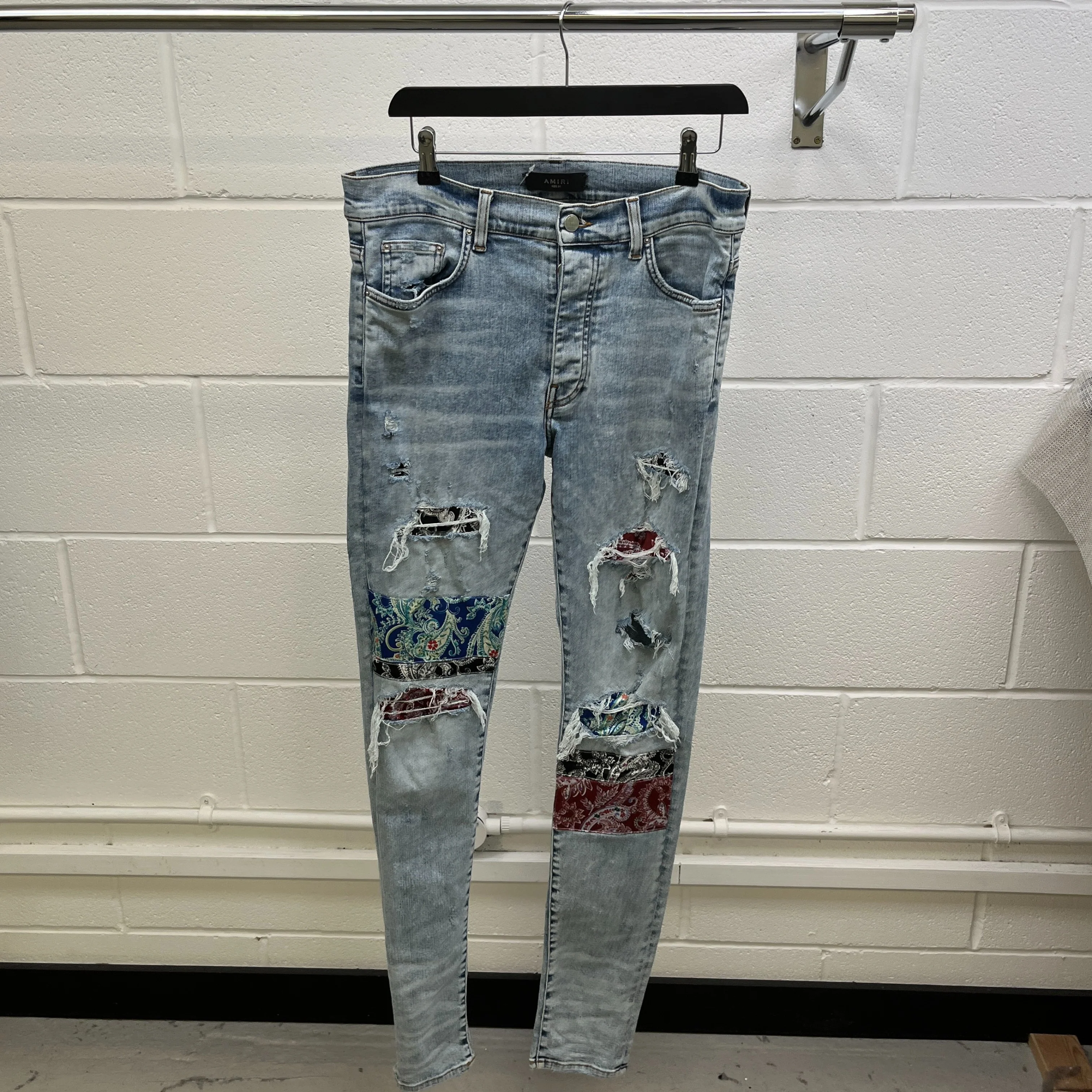 Men's Mx1 Bandana Jeans Blue Size Waist 34" - Image 10