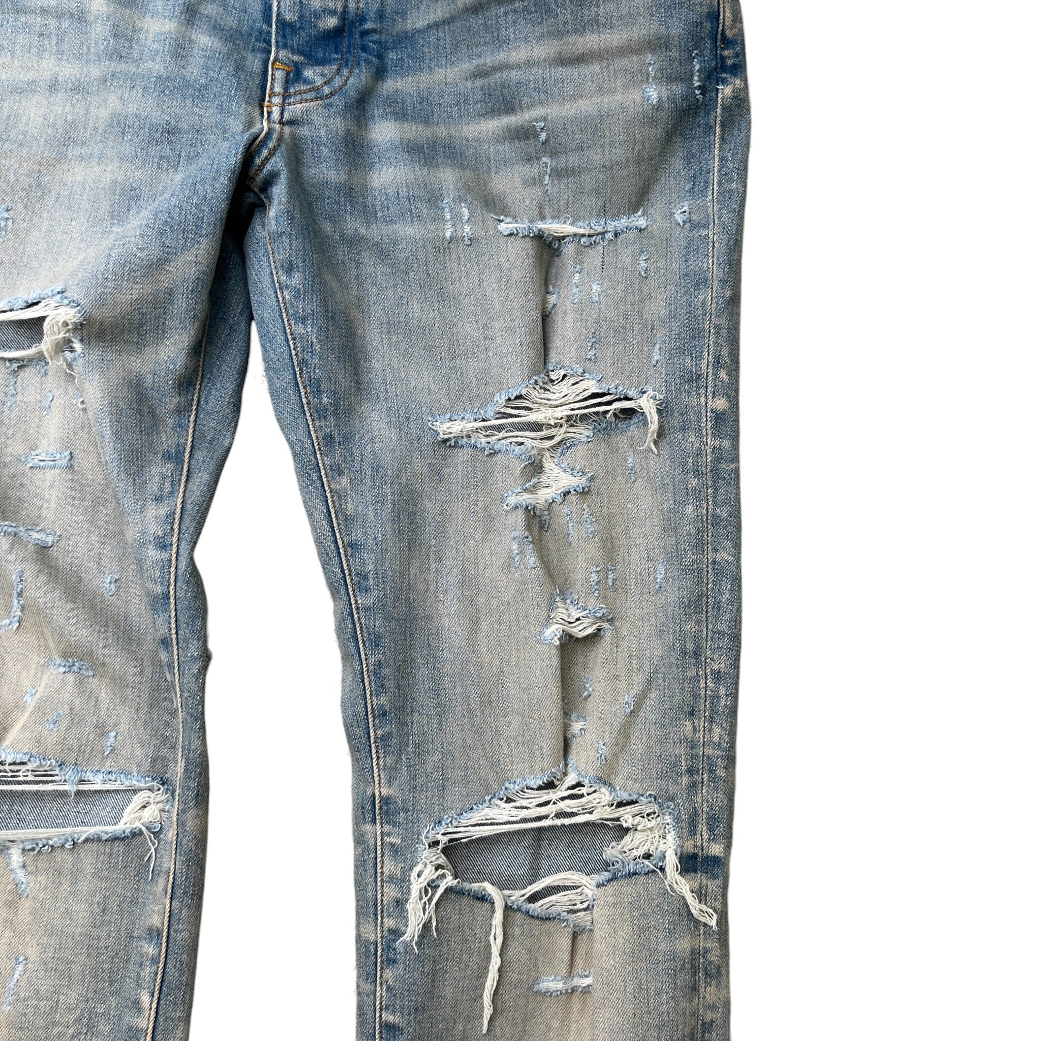 Men's Mx1 Distressed Jeans Blue Size Waist 32" - Image 5