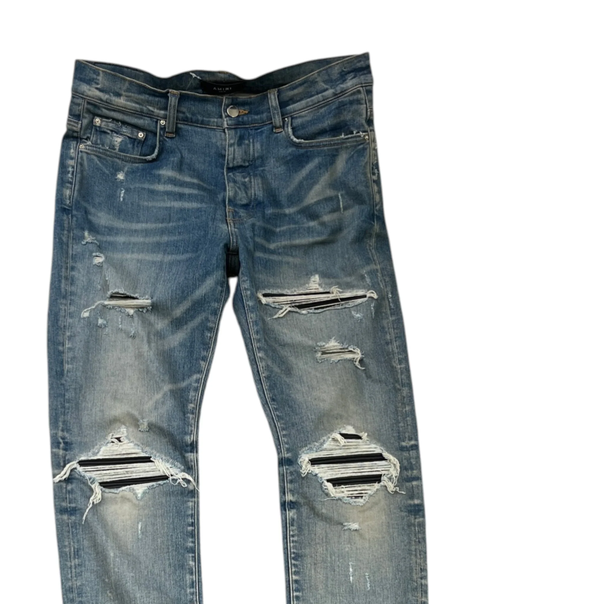 Men's Mx1 Distressed Jeans Blue Size Waist 32" - Image 3