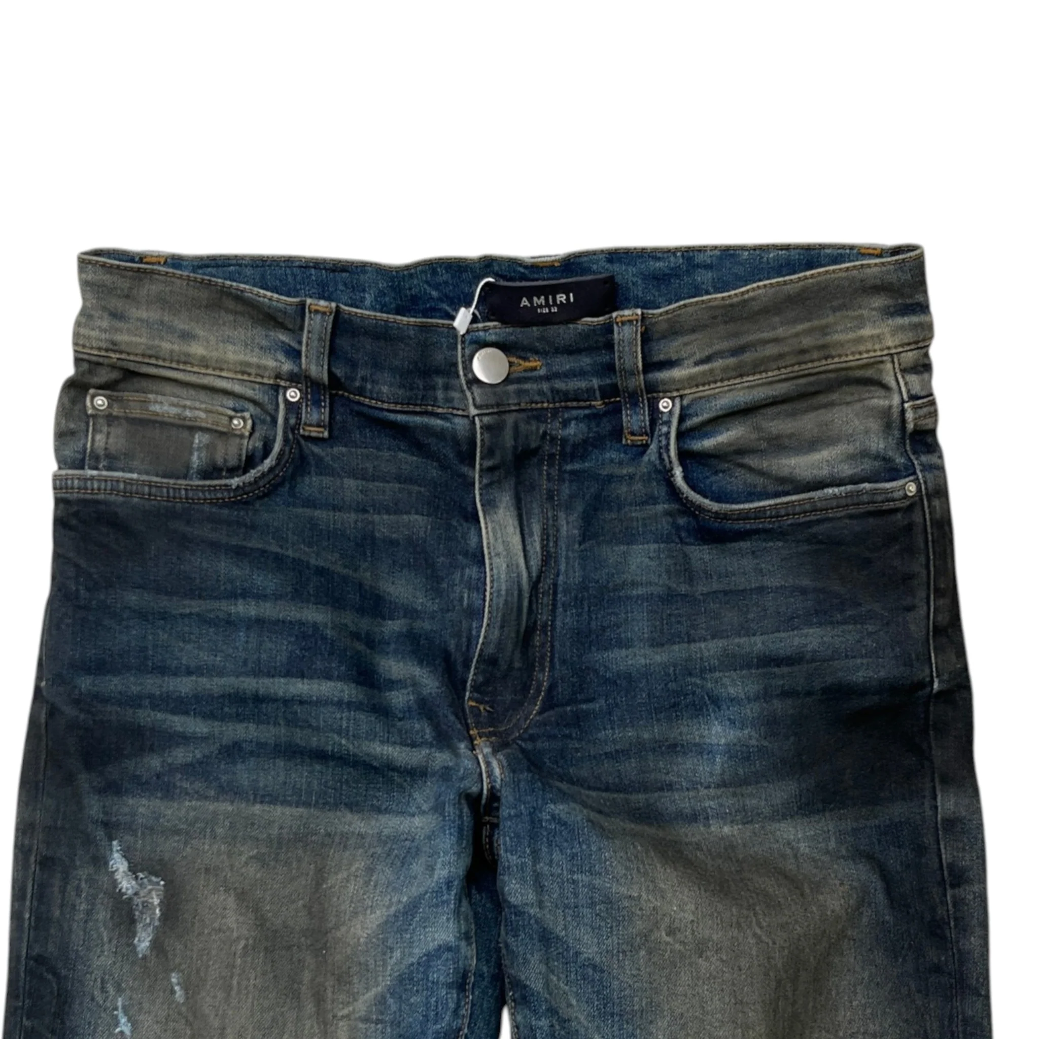 Men's Mx1 Waxed Jeans Blue Size Waist 32" - Image 5