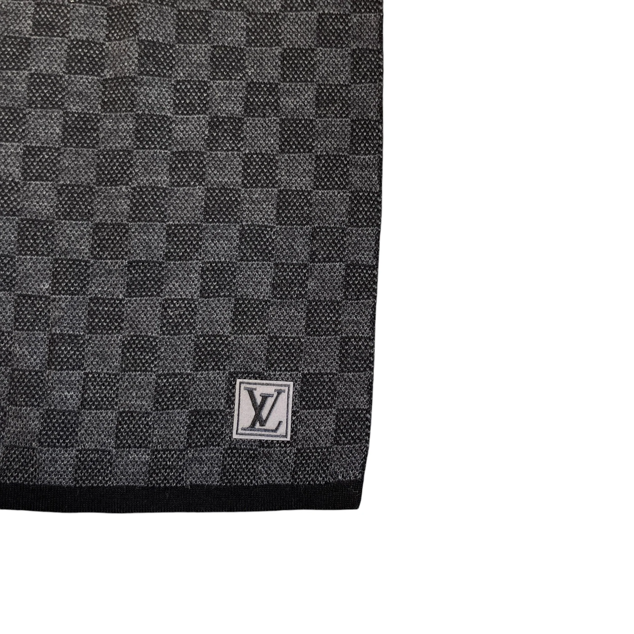Men's Neo Petit Damier Scarf Black - Image 4