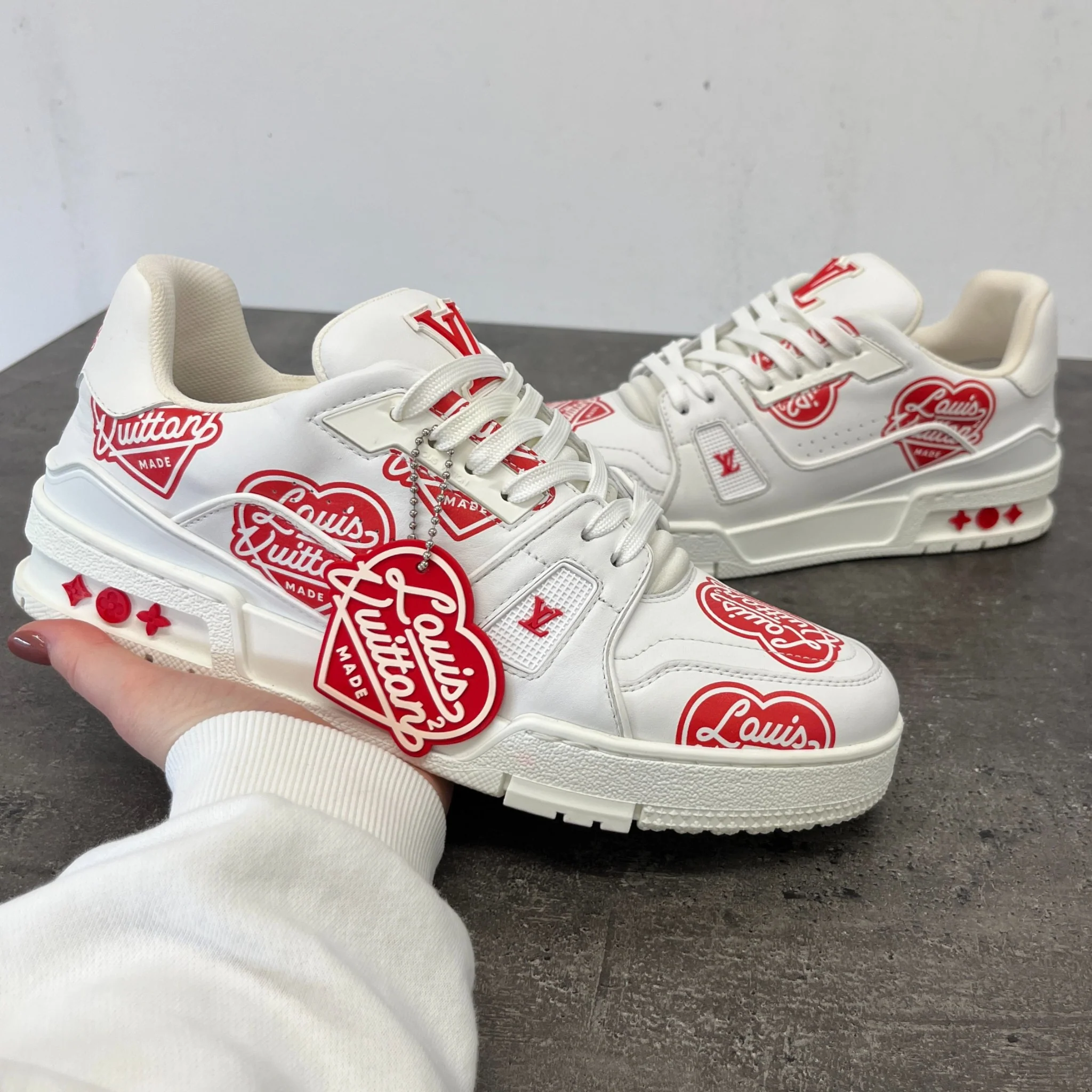 Men's Nigo Lv Made Low Trainers White Size EU 40.5 / UK 6.5 - Image 12