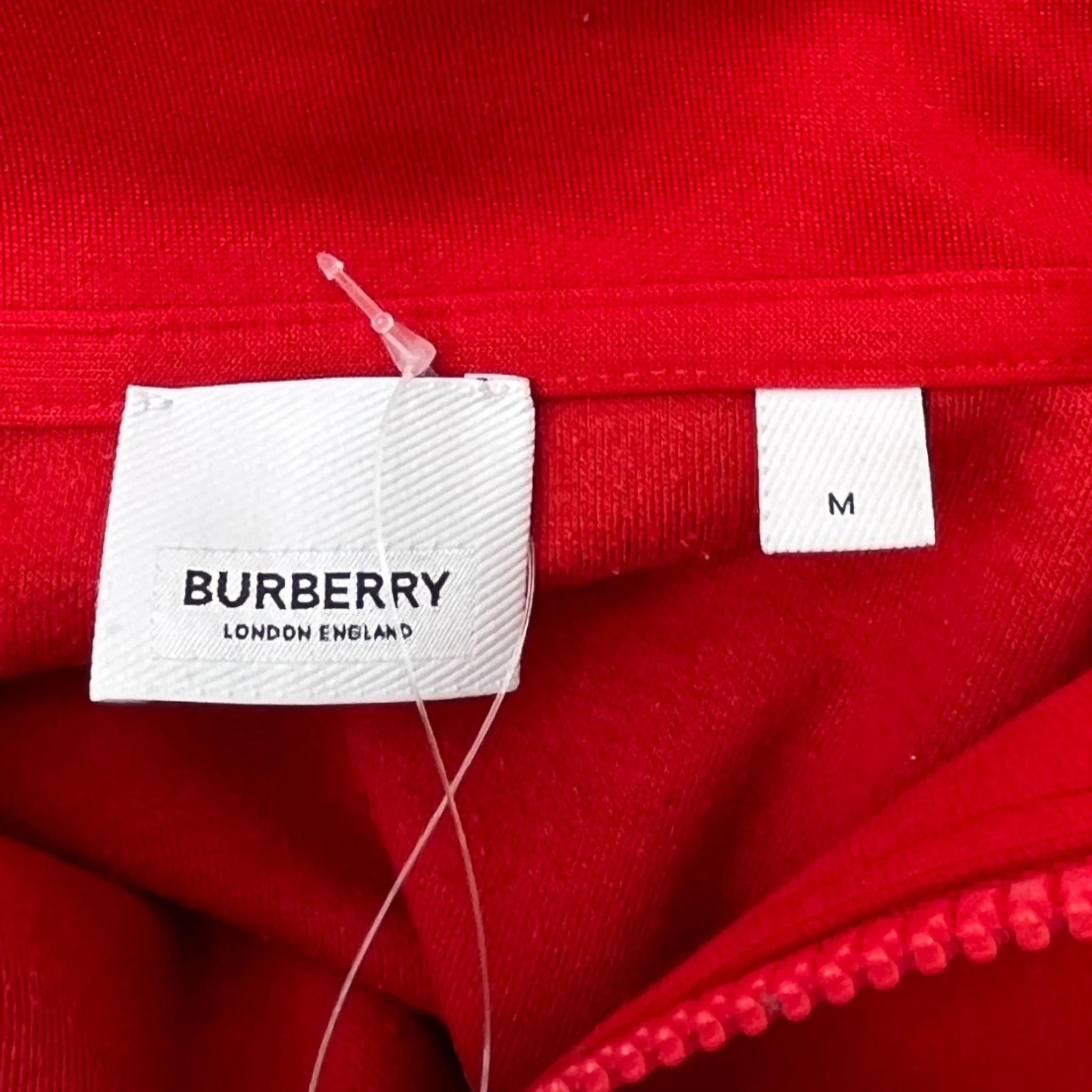Men's Nova Check Stripe Track Jacket Red Size M - Image 7