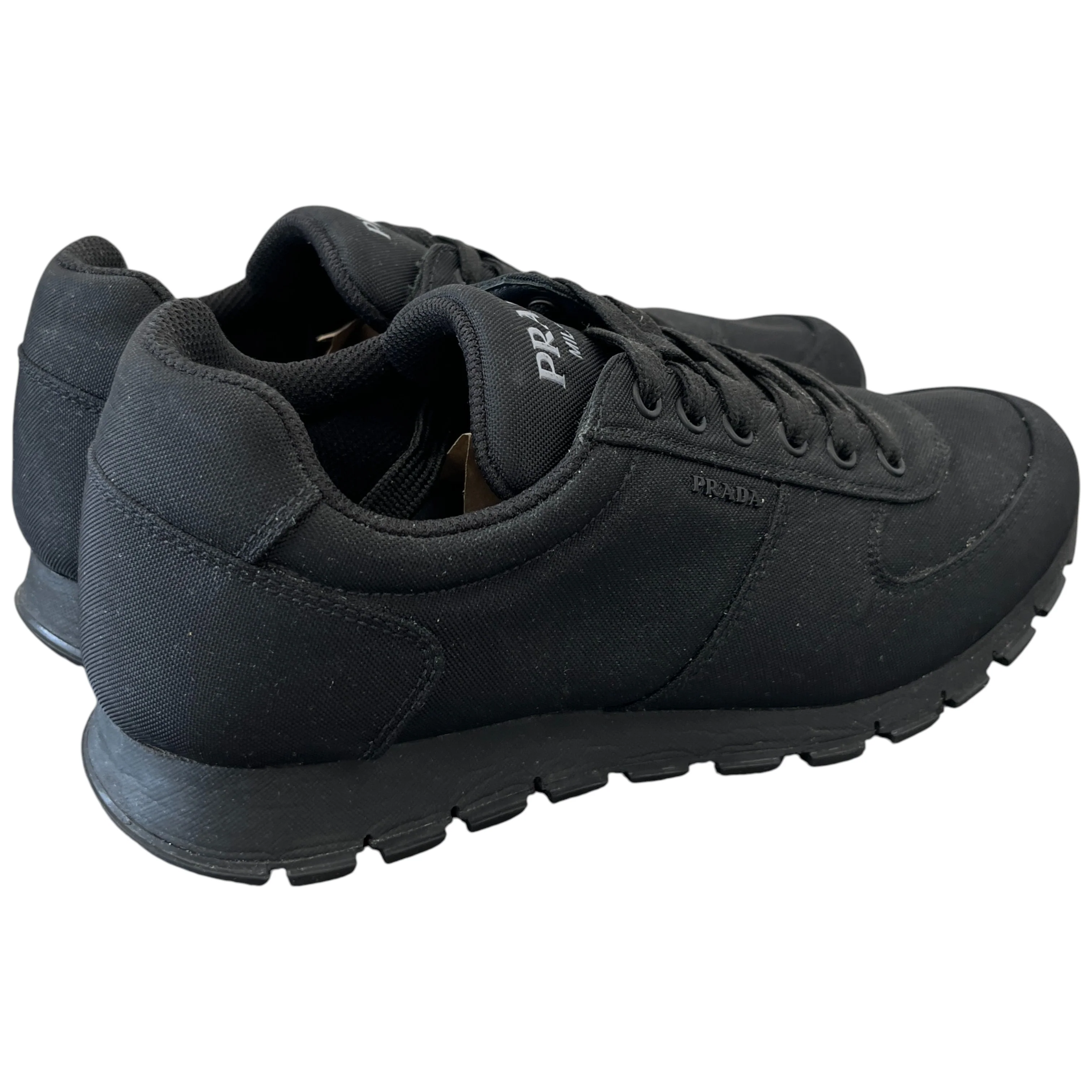 Men's Nylon Logo Low Trainers Black Size EU 41 / UK 7 - Image 8