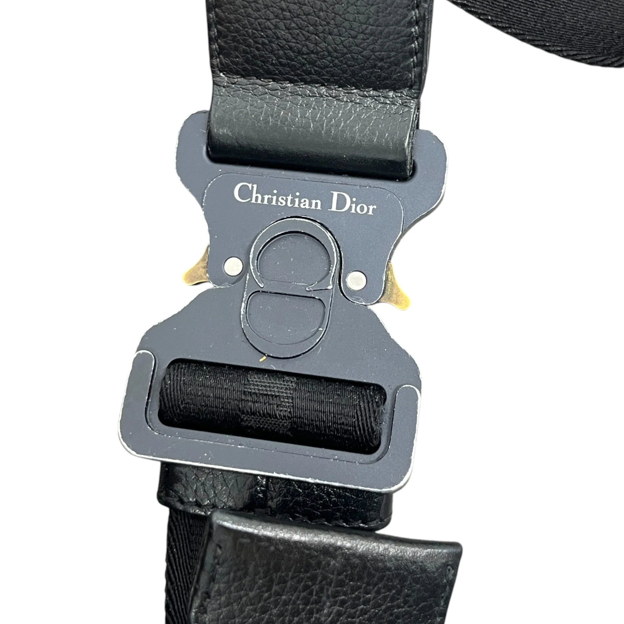 Men's Oblique Saddle Bag Black - Image 10