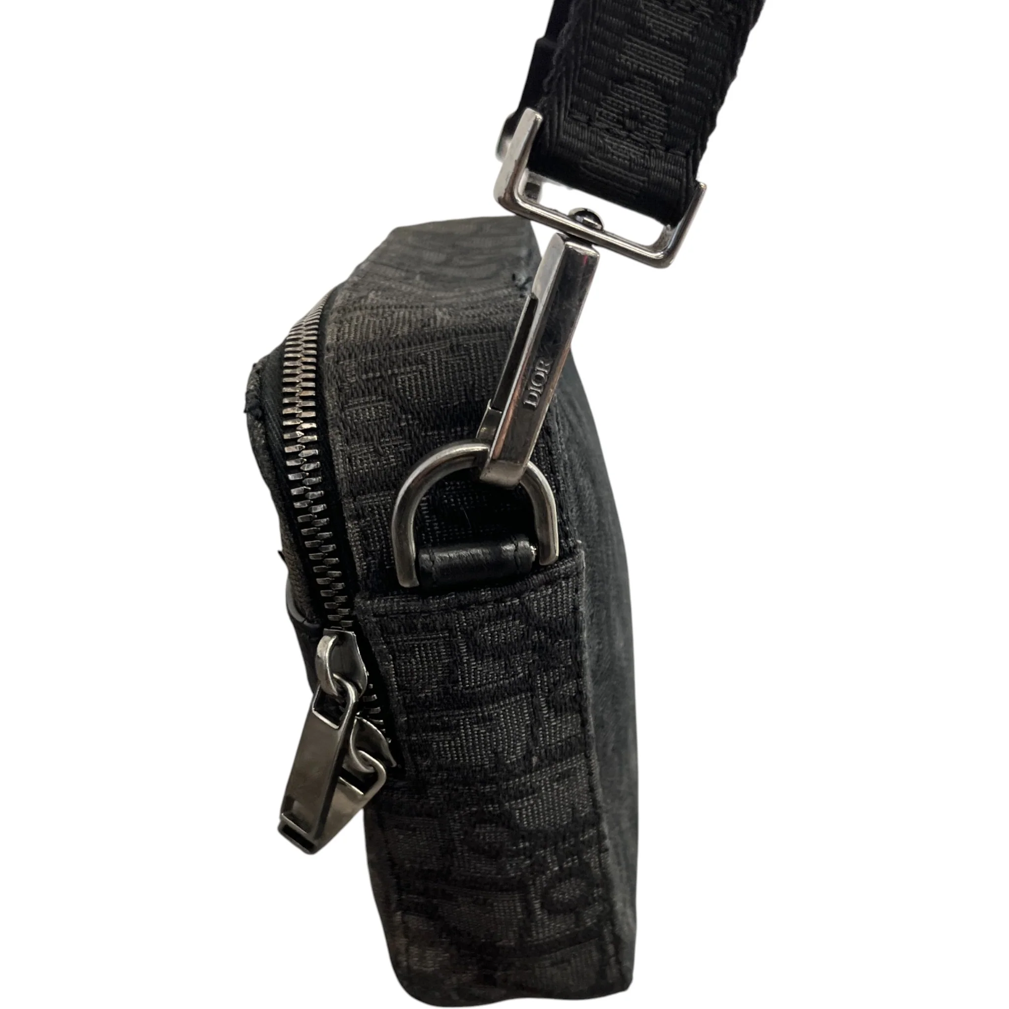 Men's Oblique Safari Messenger Bag Black - Image 7