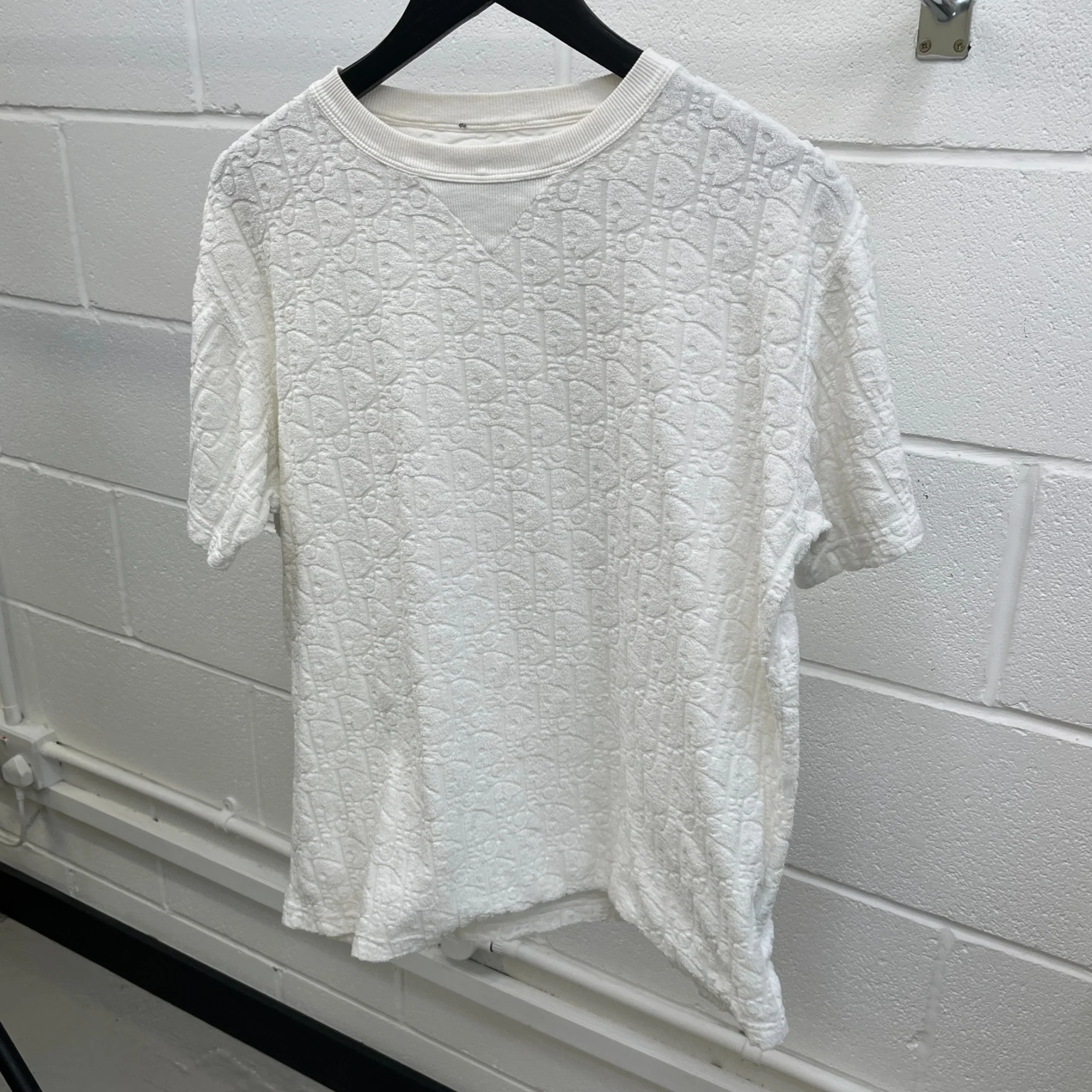 Men's Oblique T-Shirt White Size S - Image 6