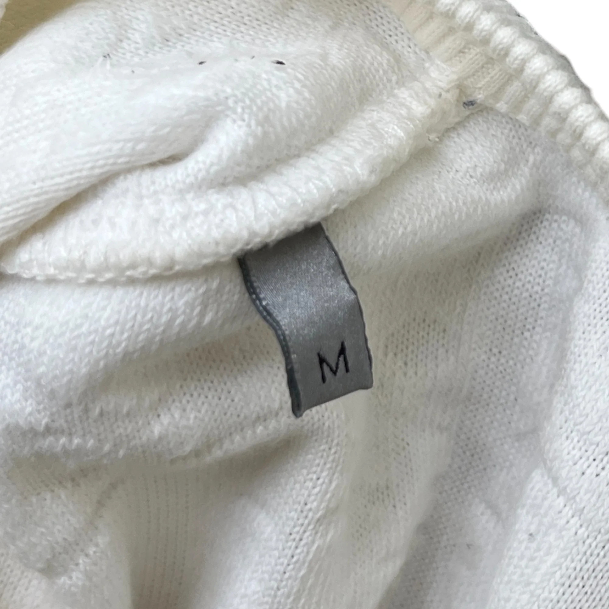 Men's Oblique Terry Towelling T-Shirt White Size M - Image 6