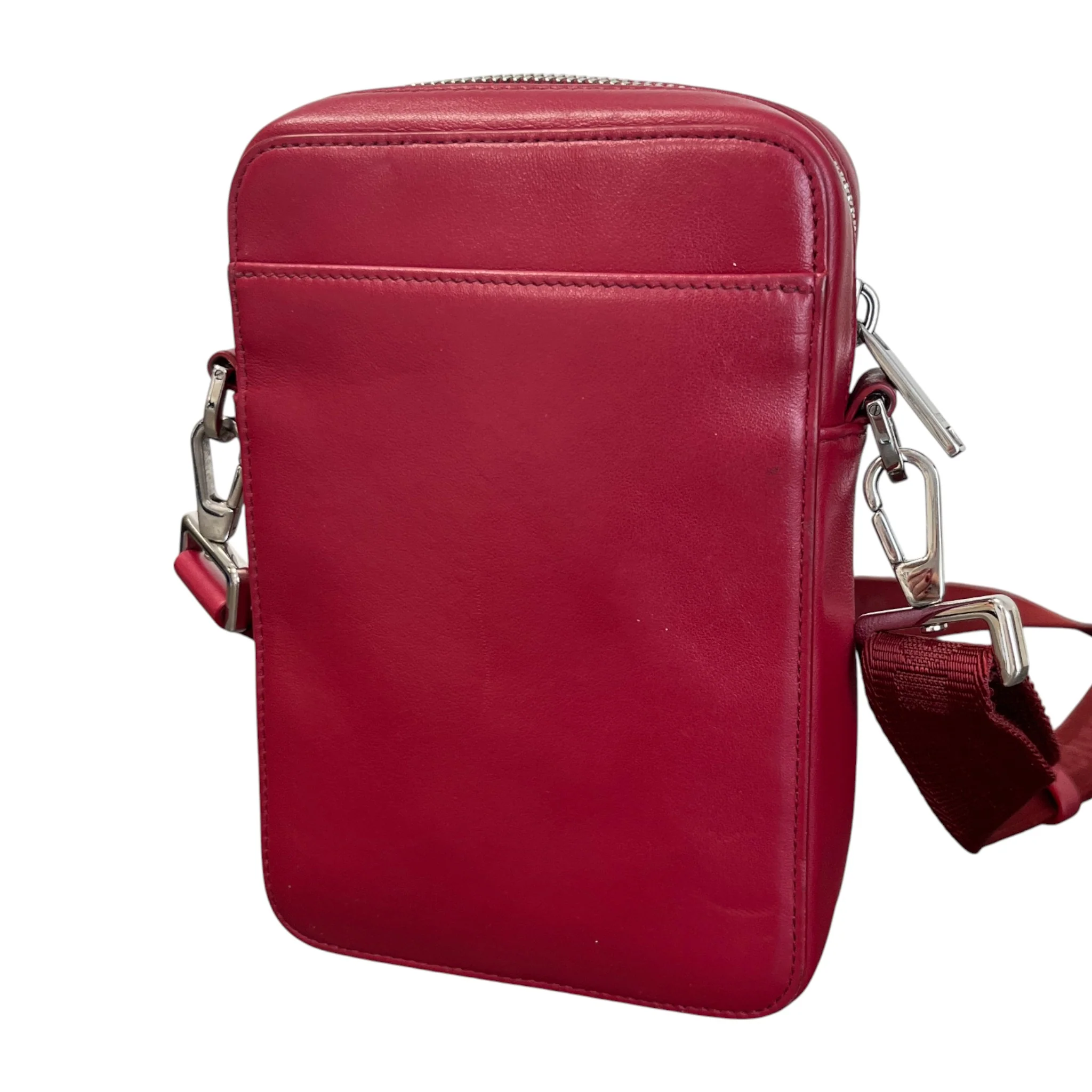 Men's Oblique World Tour Messenger Bag Red - Image 8