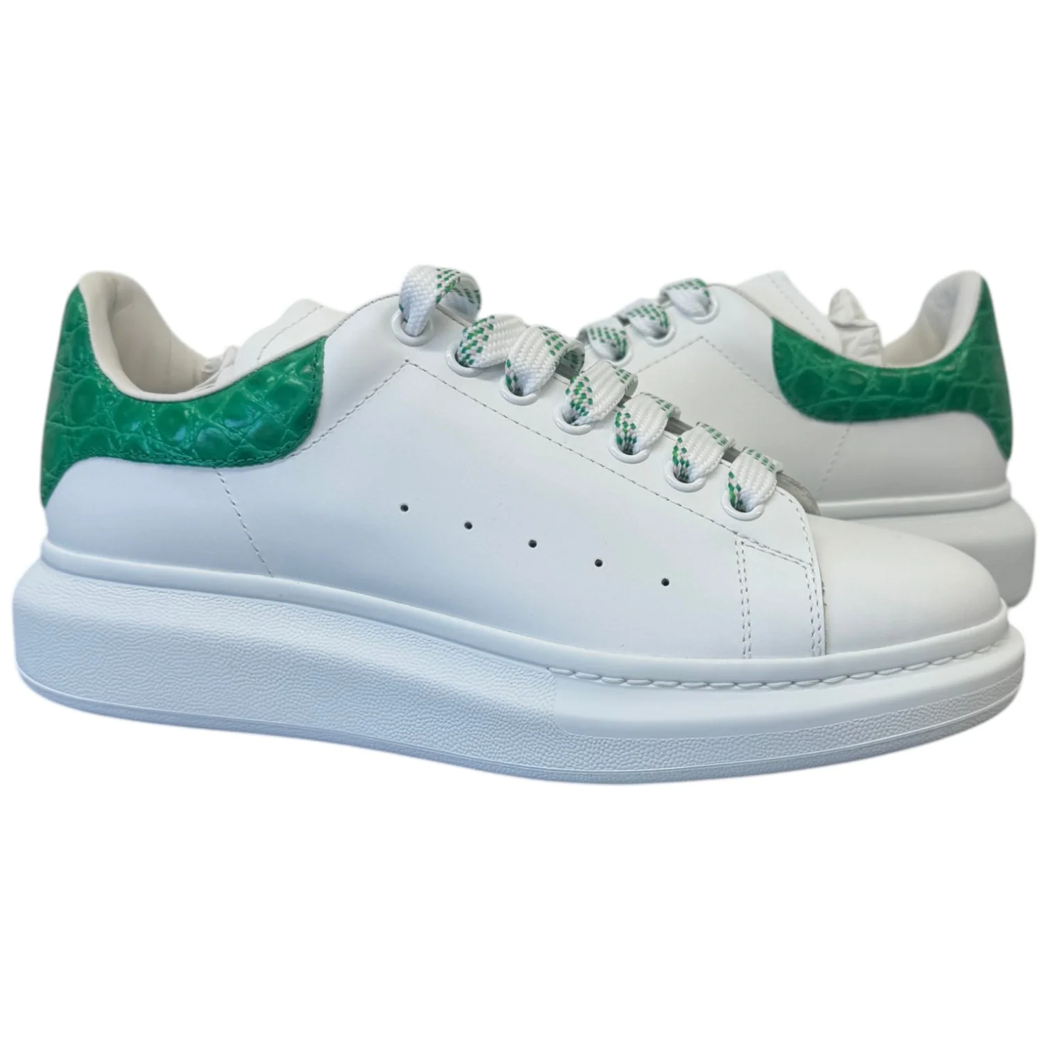 Men's Oversized Croc Effect Low Trainers White Size EU 42 / UK 8 - Image 3