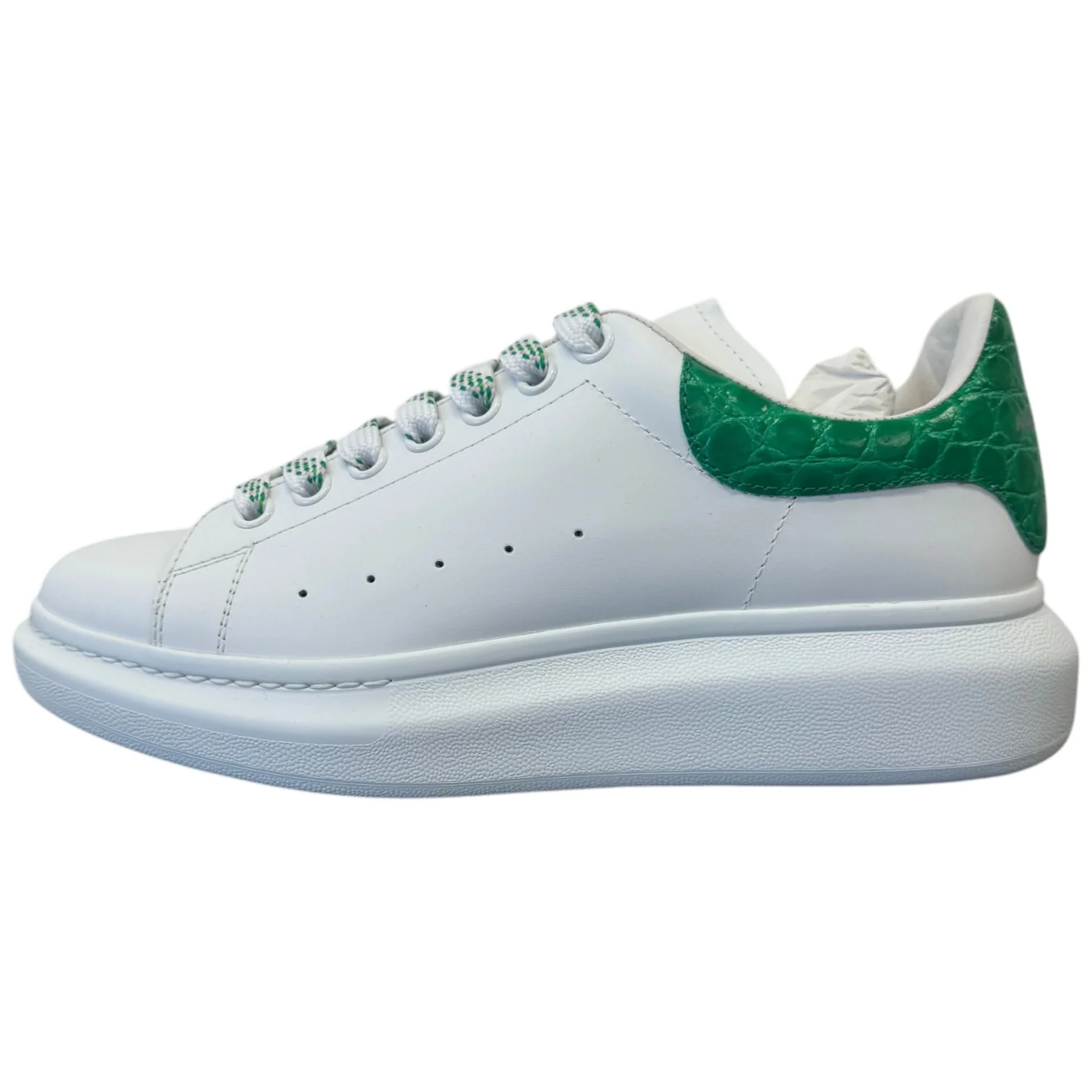 Men's Oversized Croc Effect Low Trainers White Size EU 42 / UK 8 - Image 5