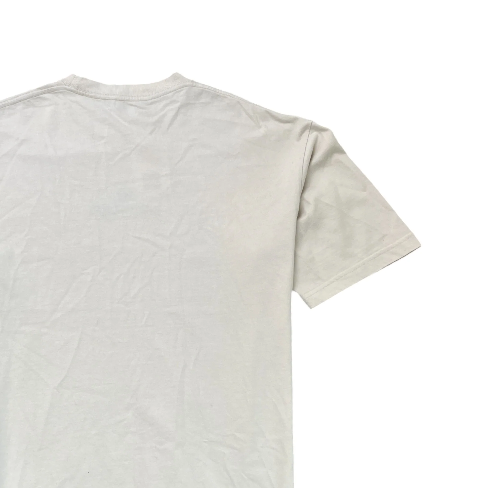 Men's Oversized Embroidered Logo T-Shirt Cream Size XS - Image 4