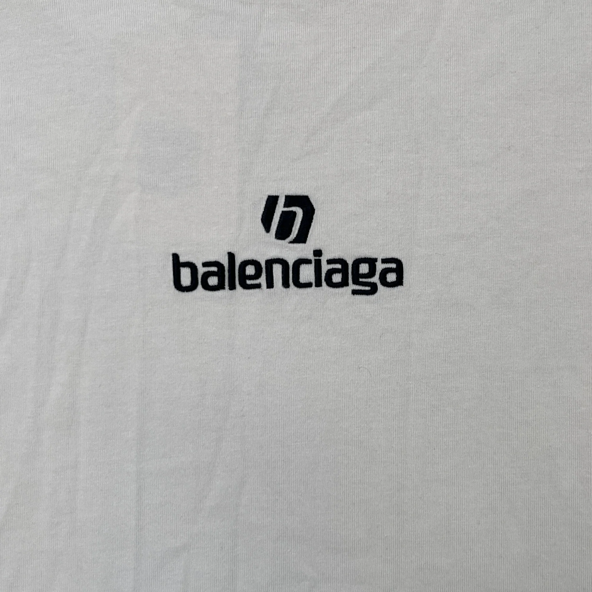 Men's Oversized Embroidered Logo T-Shirt Cream Size XS - Image 5
