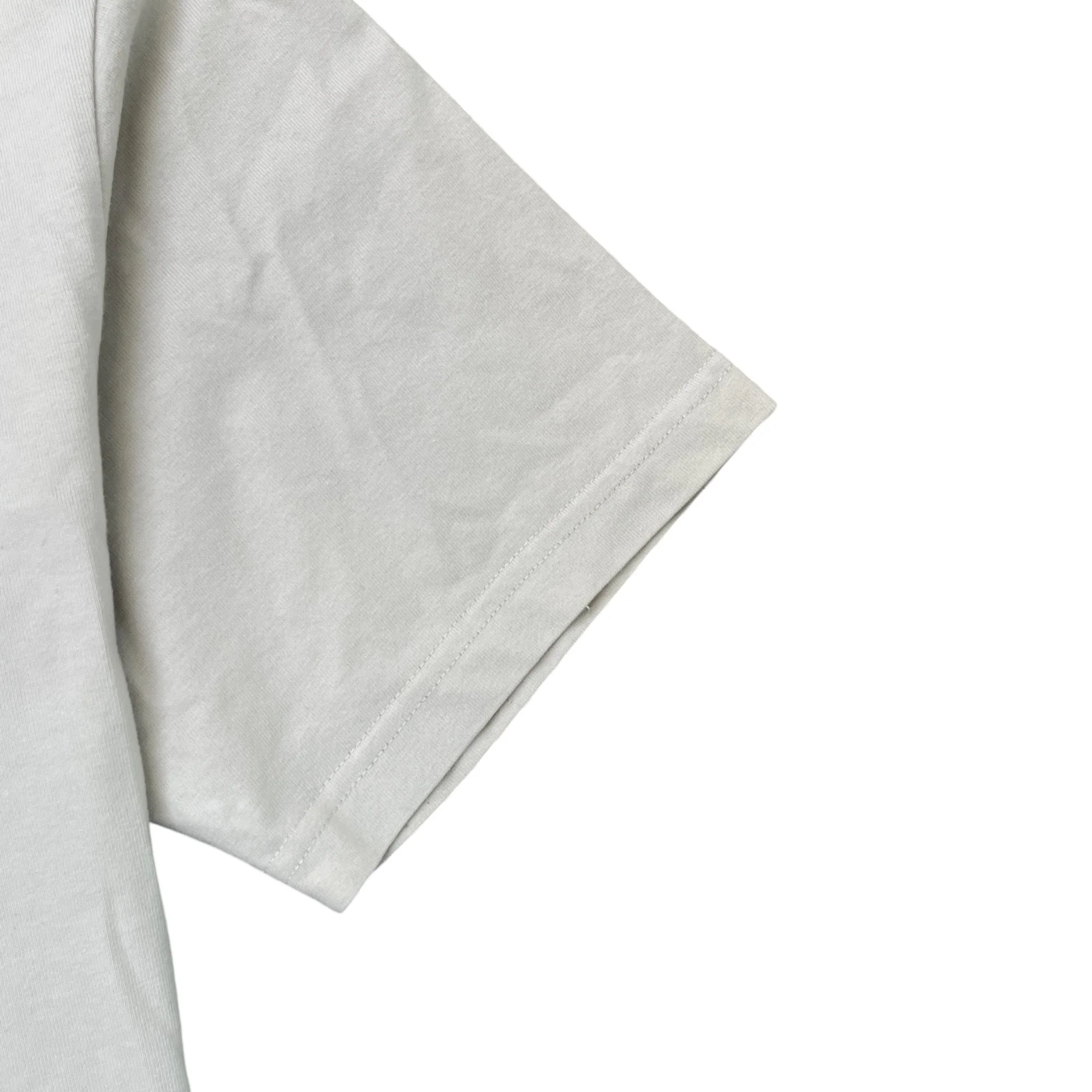 Men's Oversized Embroidered Logo T-Shirt Cream Size XS - Image 6