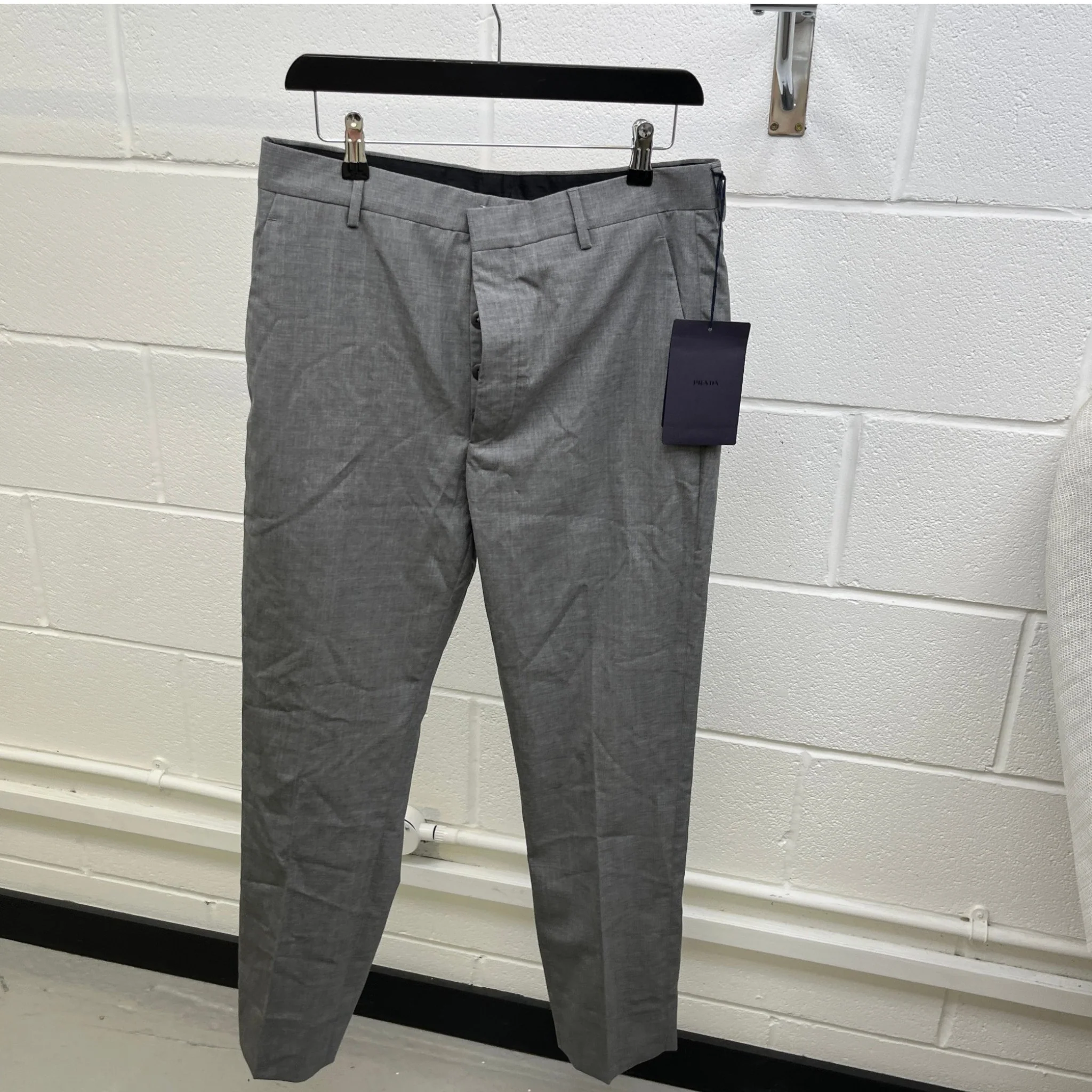 Men's Pantalone Trousers Grey Size IT 48 / UK 32 - Image 8