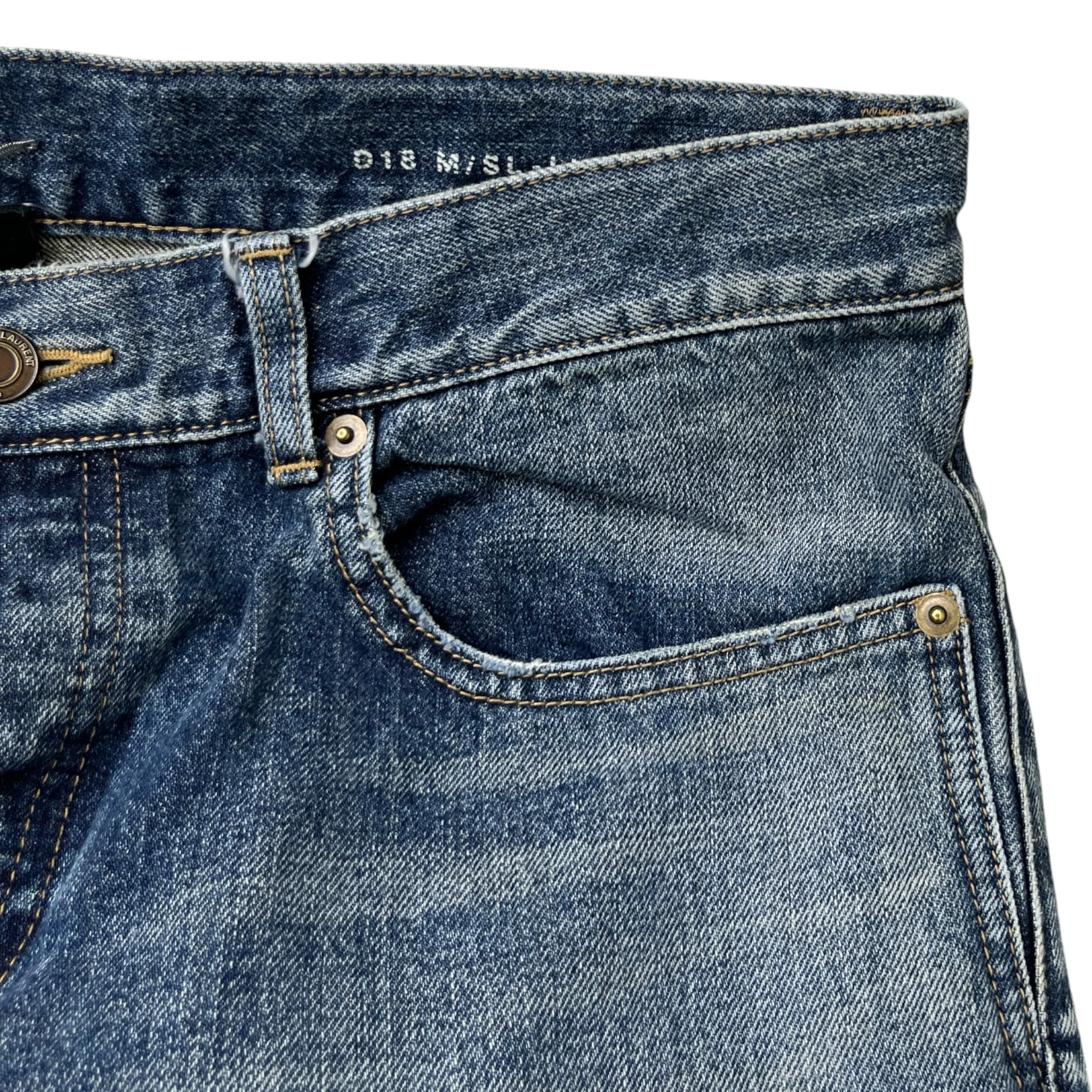 Men's Paris D18 M/Sl-Lw Jeans Blue Size Waist 32" - Image 5