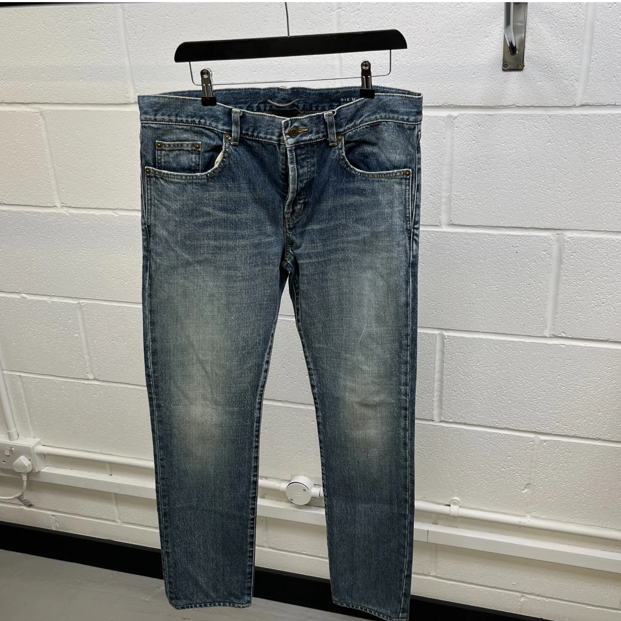 Men's Paris D18 M/Sl-Lw Jeans Blue Size Waist 32" - Image 9