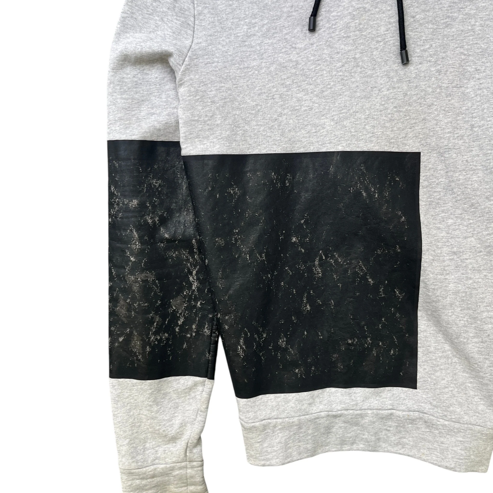 Men's Patch Hoodie Grey Size M - Image 5