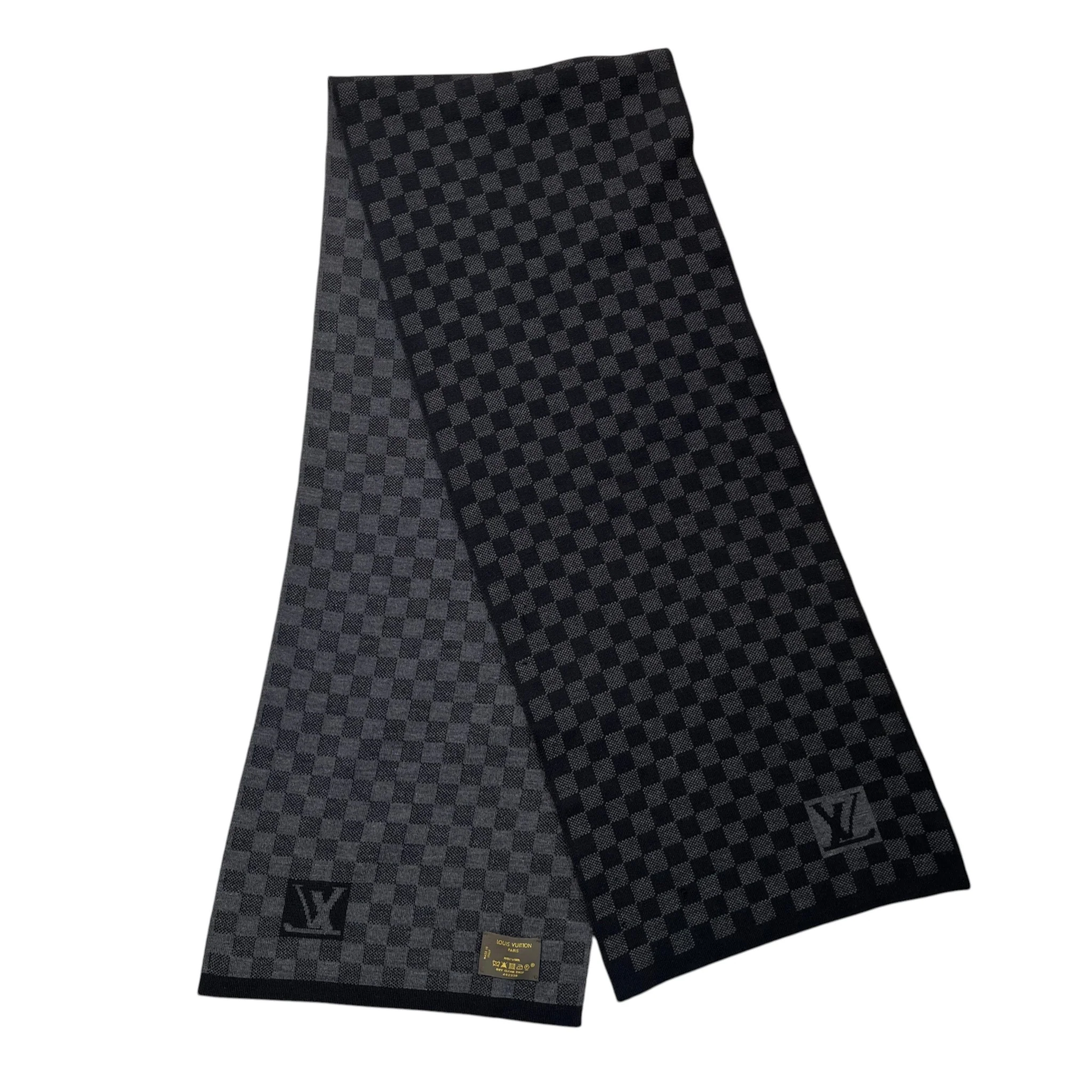 Men's Petit Damier Scarf Grey