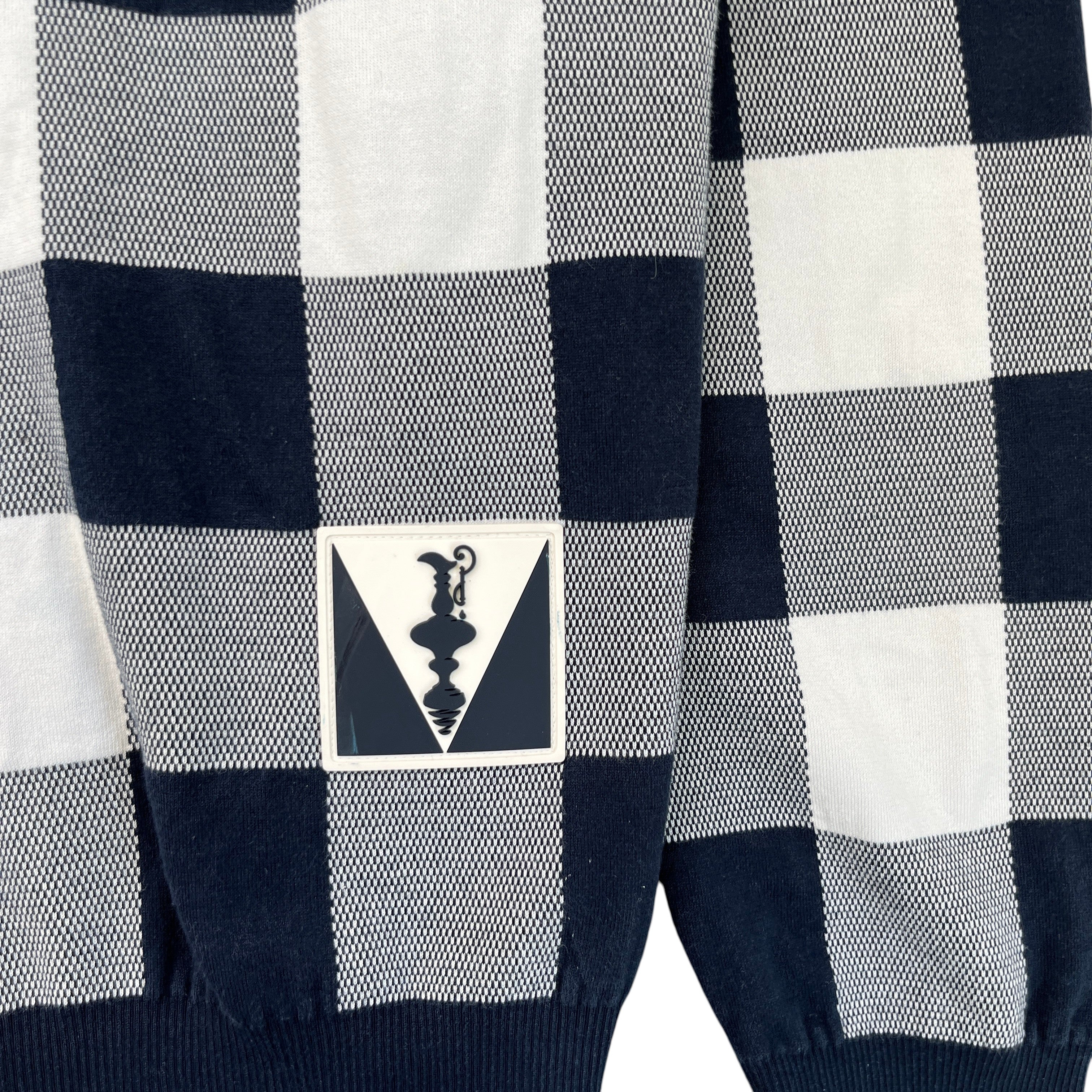 Men's Plaid America'S Cup Jumper Navy Size M - Image 5