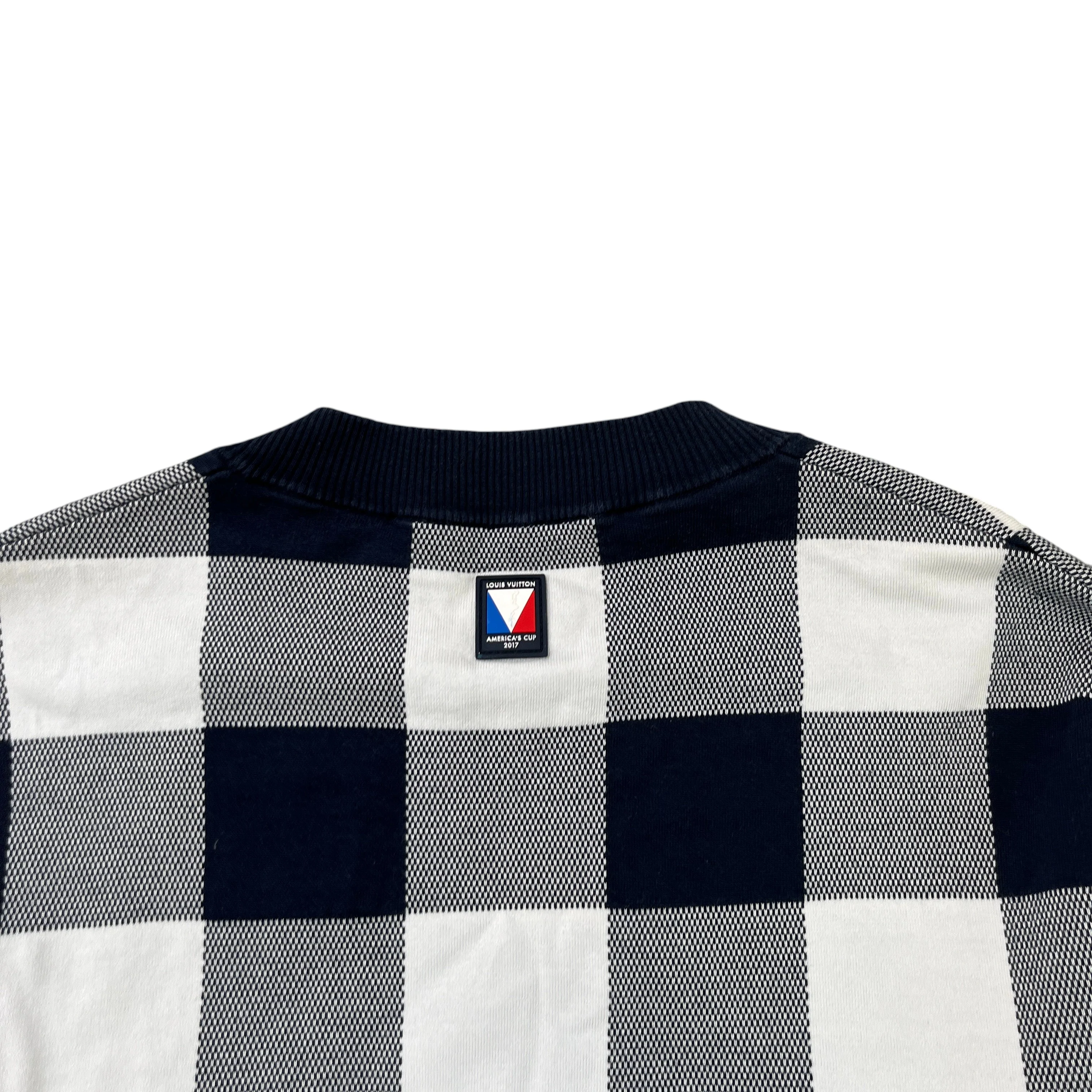 Men's Plaid America'S Cup Jumper Navy Size M - Image 6