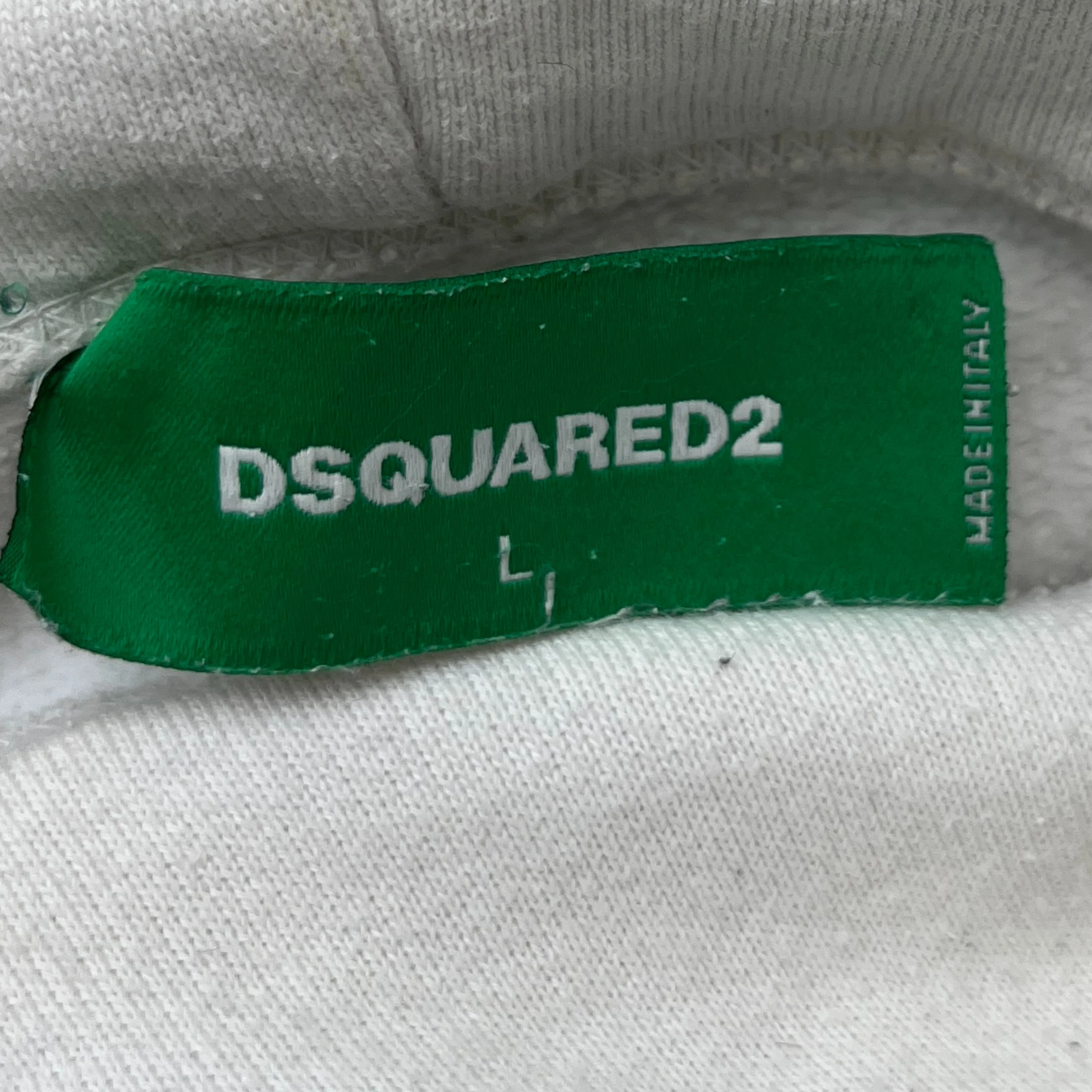 Men's Planet Logo Hoodie White Size L - Image 7