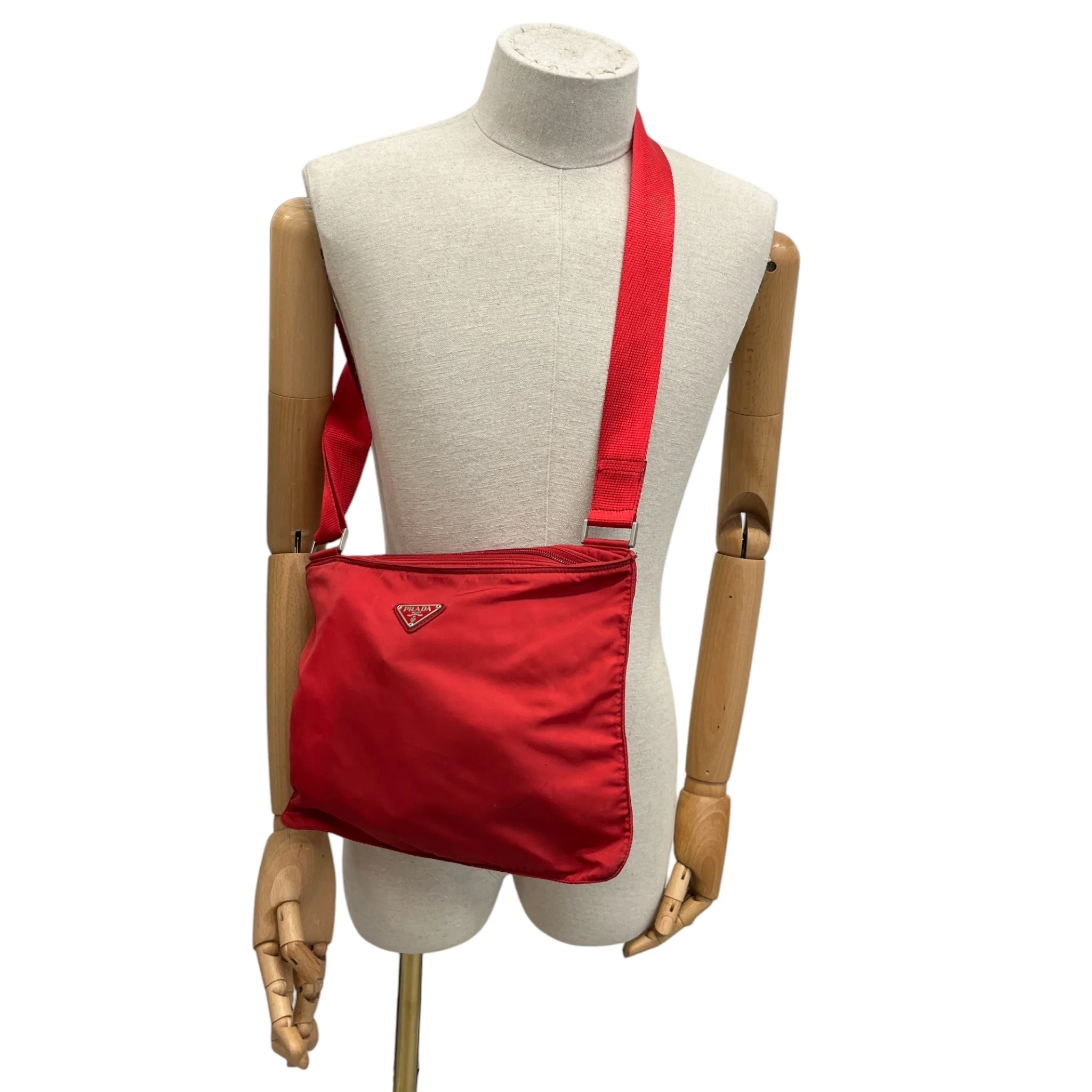 Men's Plaque Logo Bag Red - Image 2