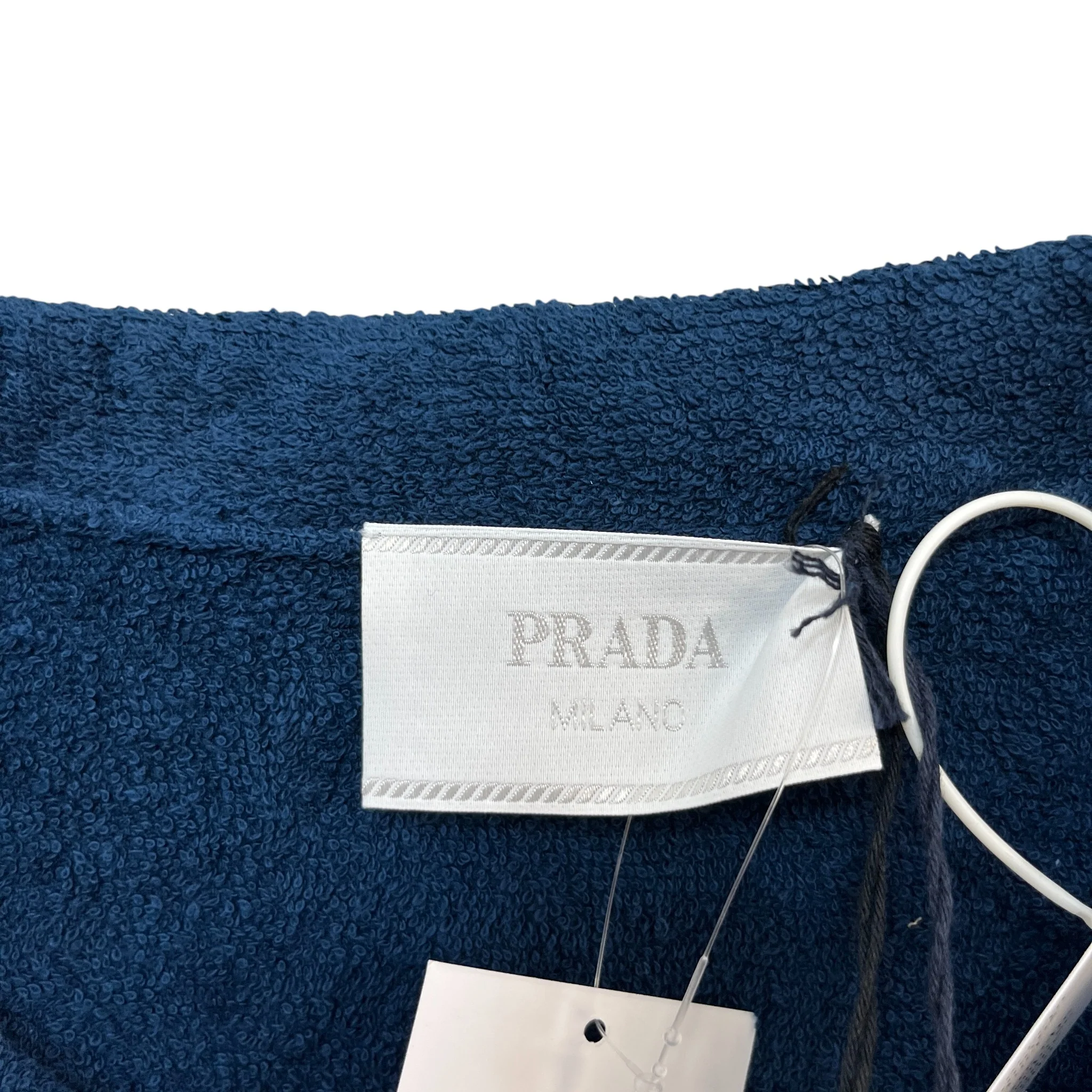 Men's Plaque Logo Bowling Terry Shirt Navy Size XL - Image 9