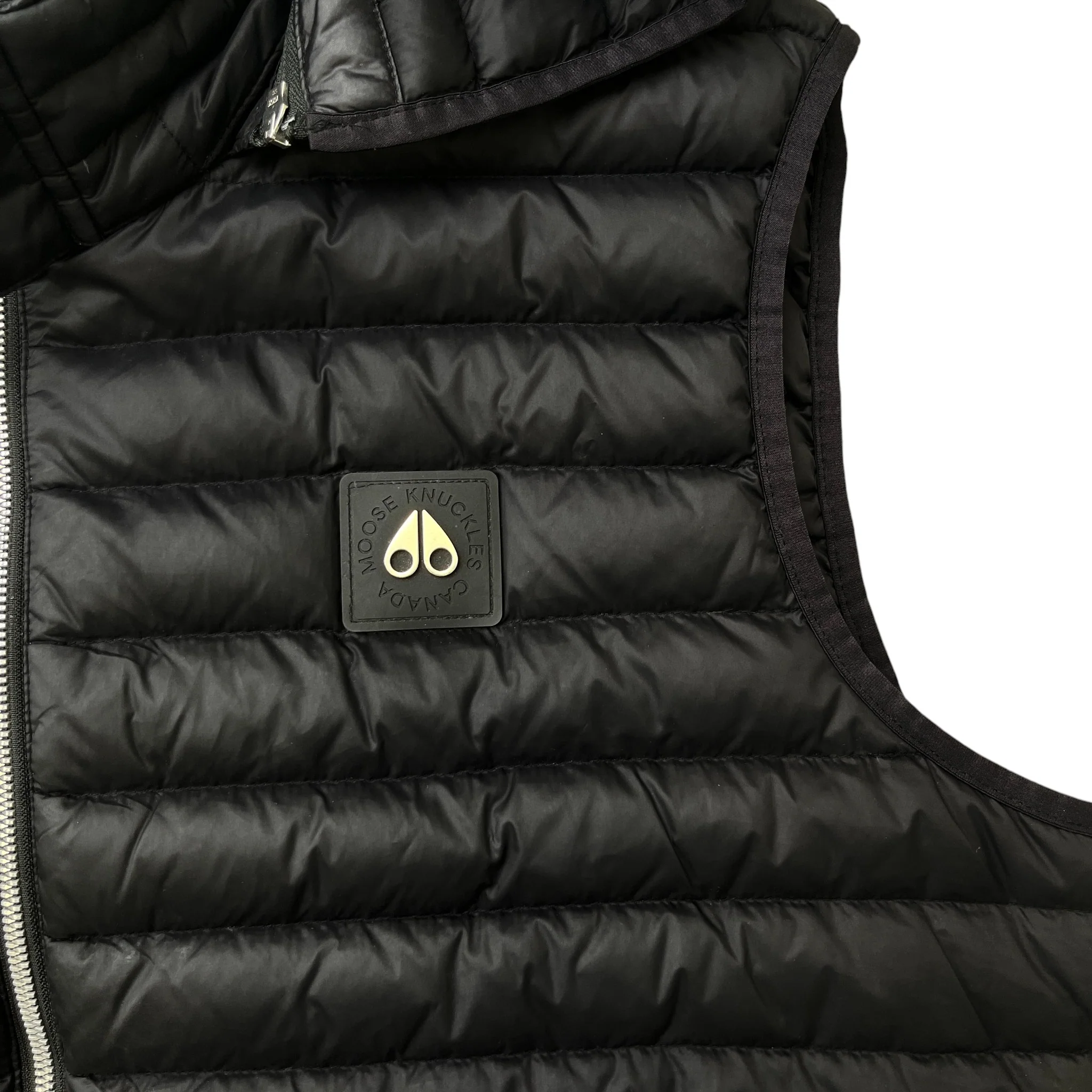 Men's Plaque Logo Gilet Black Size XL - Image 5