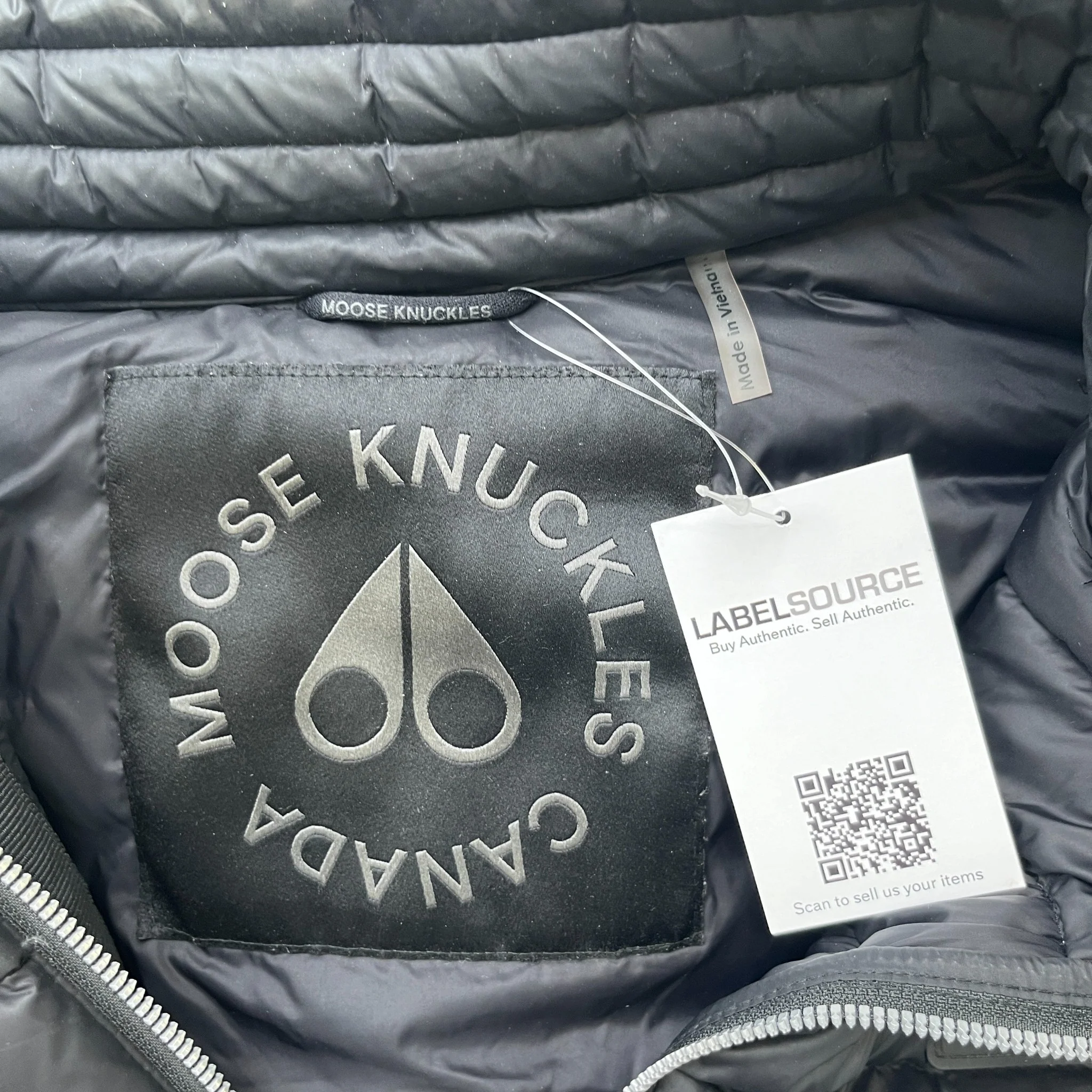 Men's Plaque Logo Gilet Black Size XL - Image 7