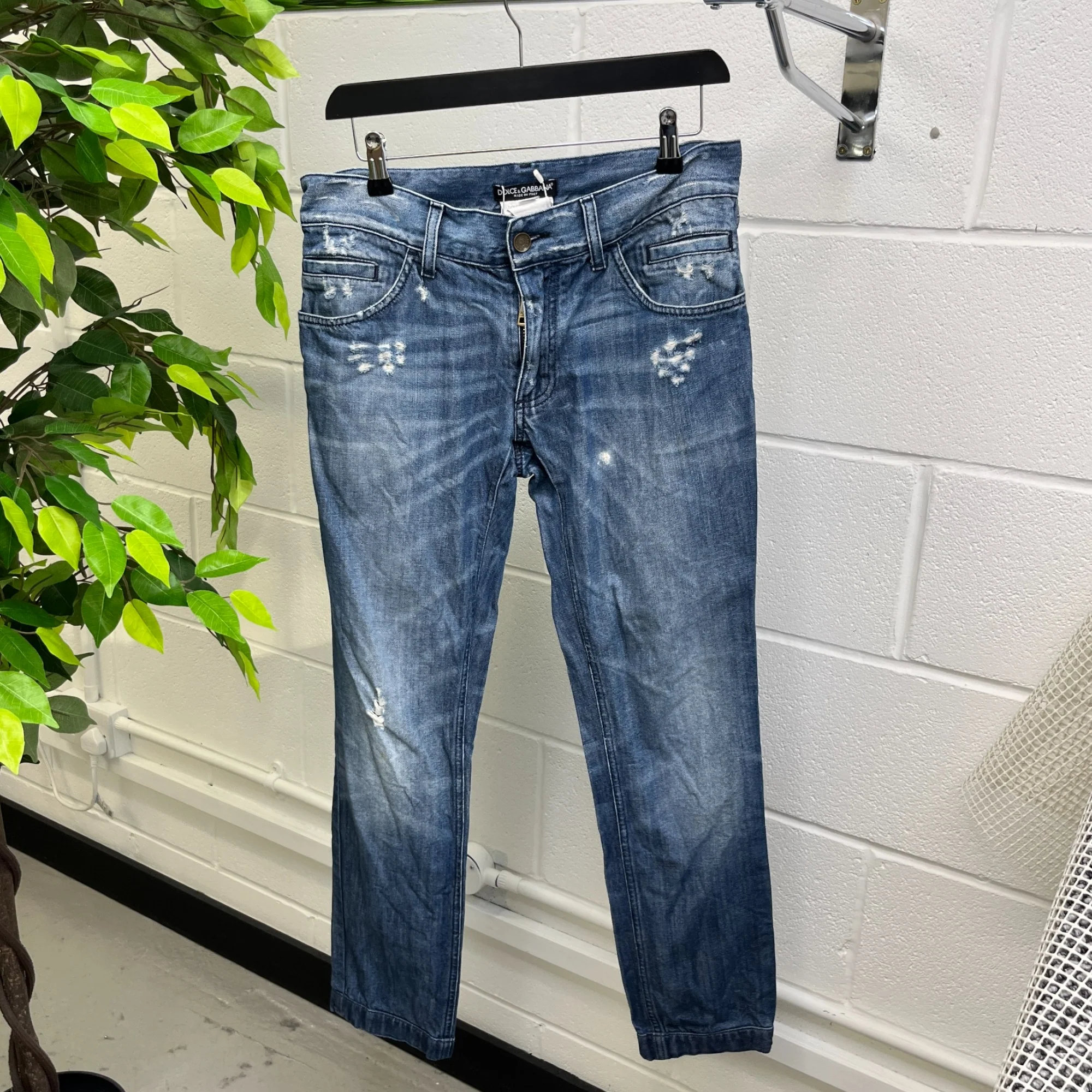Men's Plaque Logo Jeans Blue Size IT 46 / UK 30 - Image 8
