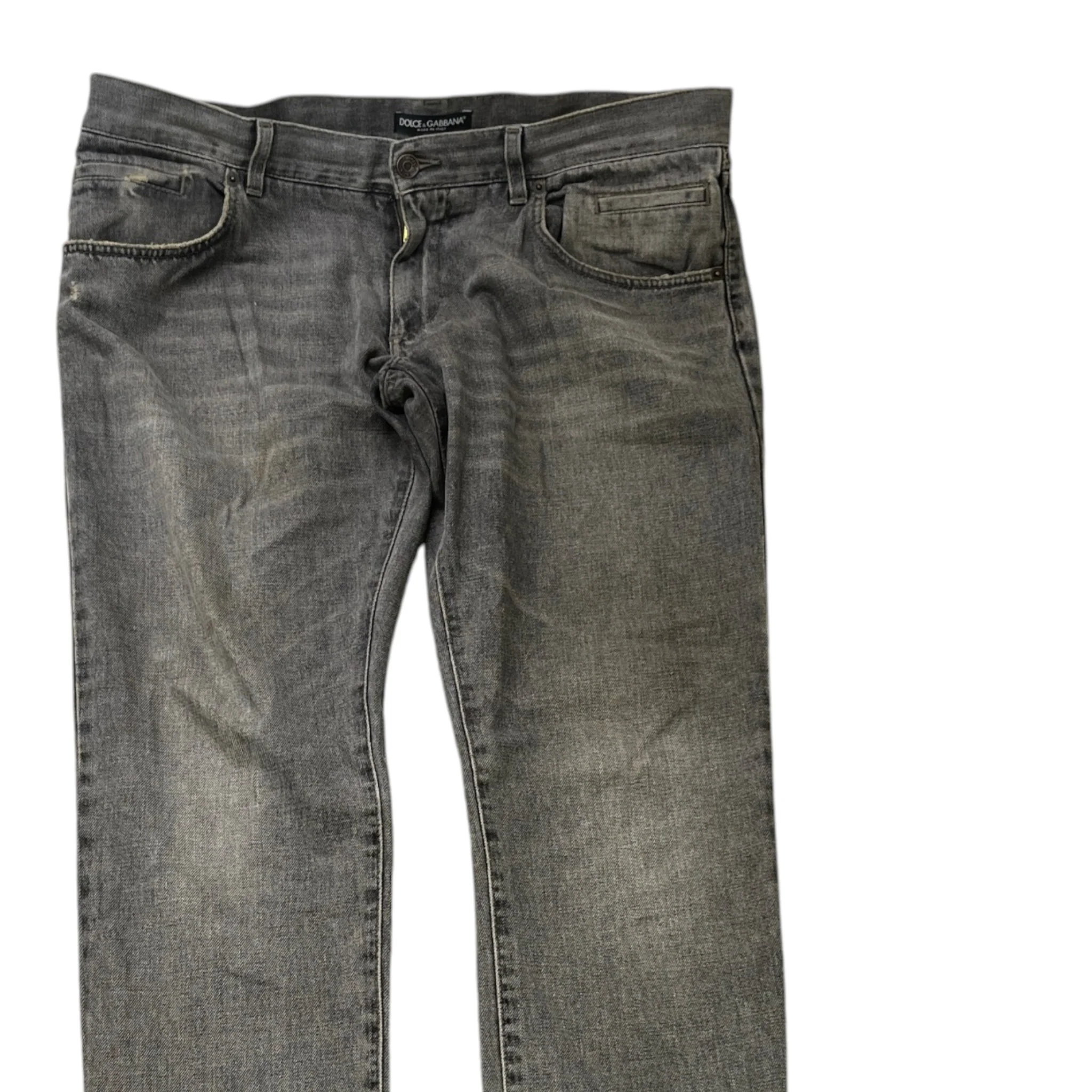 Men's Plaque Logo Jeans Grey Size IT 50 / UK 34 - Image 3