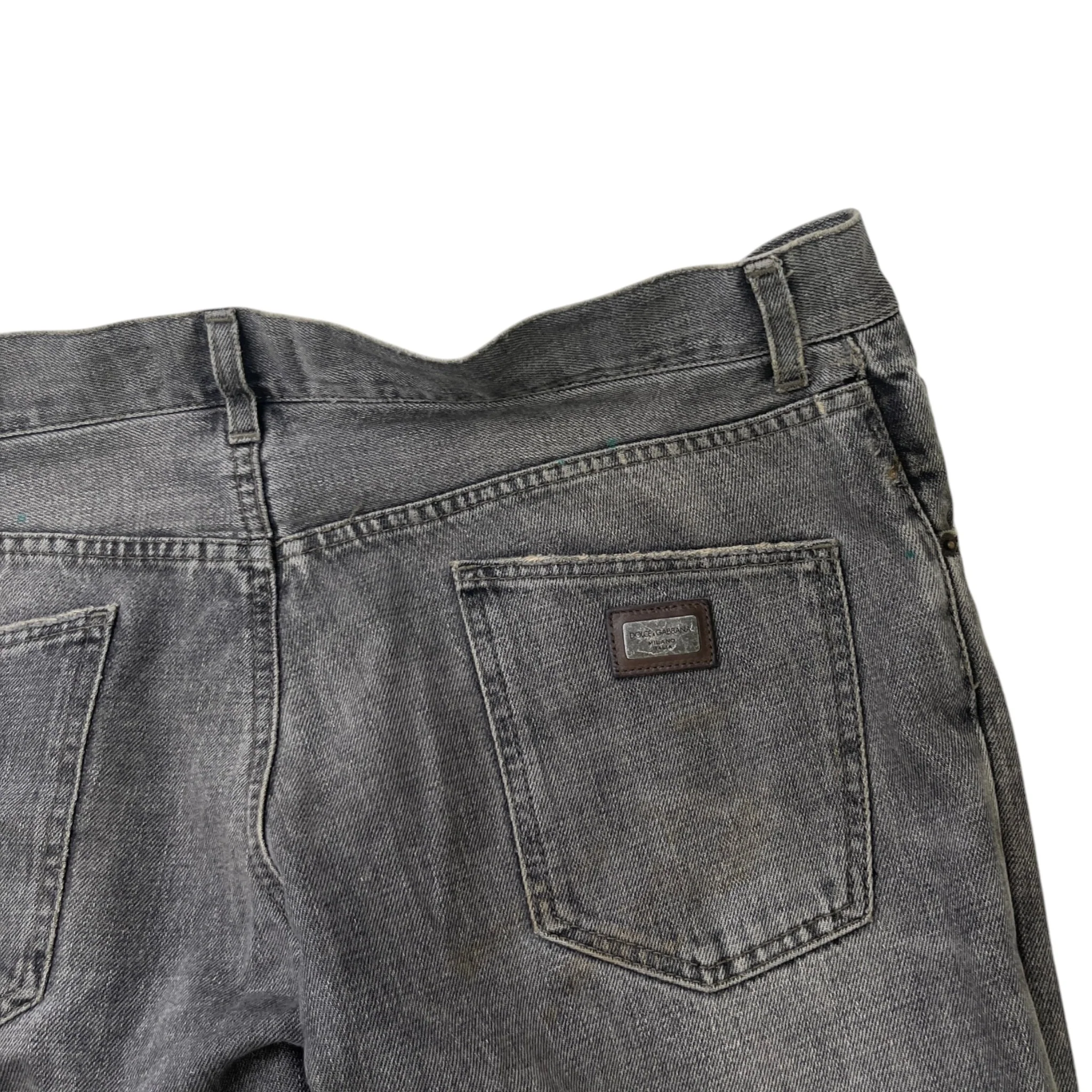Men's Plaque Logo Jeans Grey Size IT 50 / UK 34 - Image 6