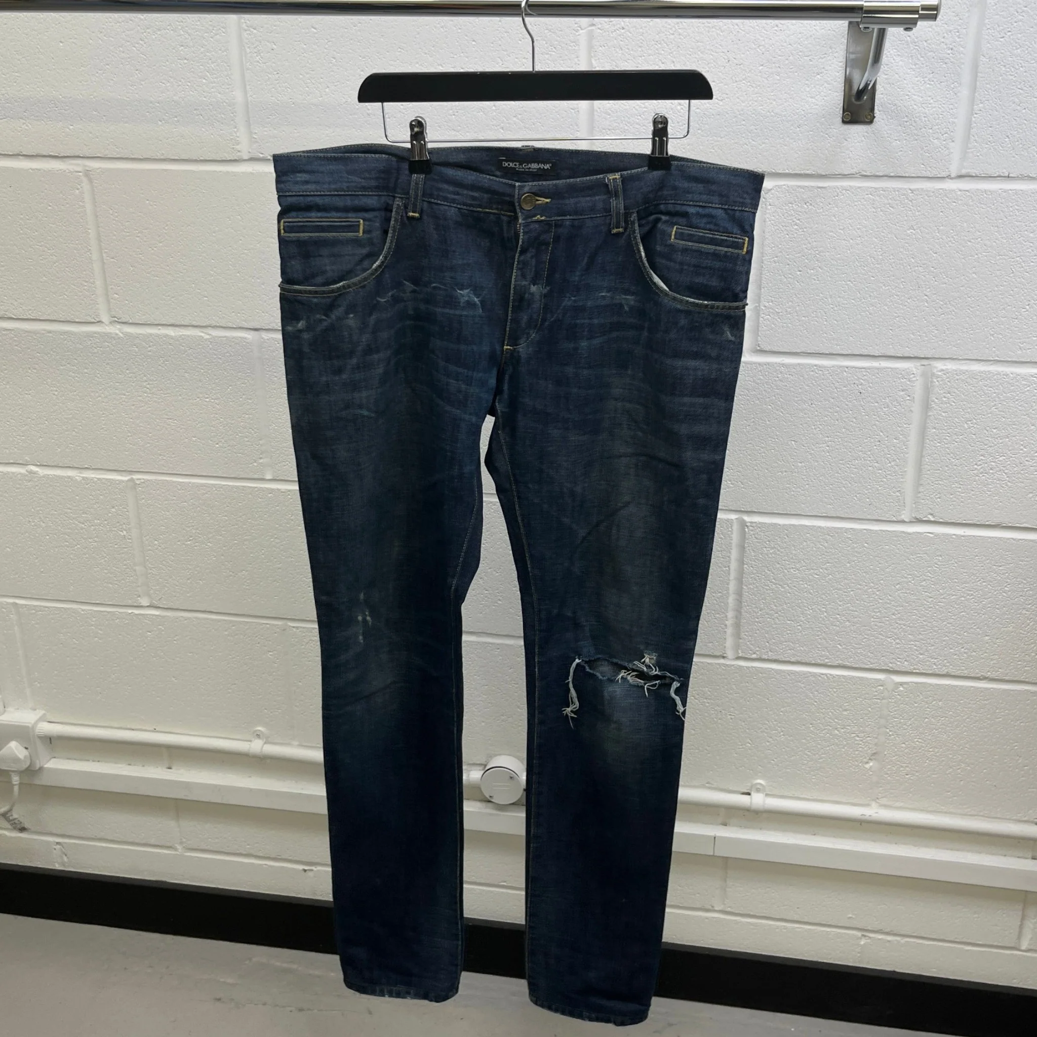 Men's Plaque Logo Jeans Grey Size IT 52 / UK 36 - Image 8