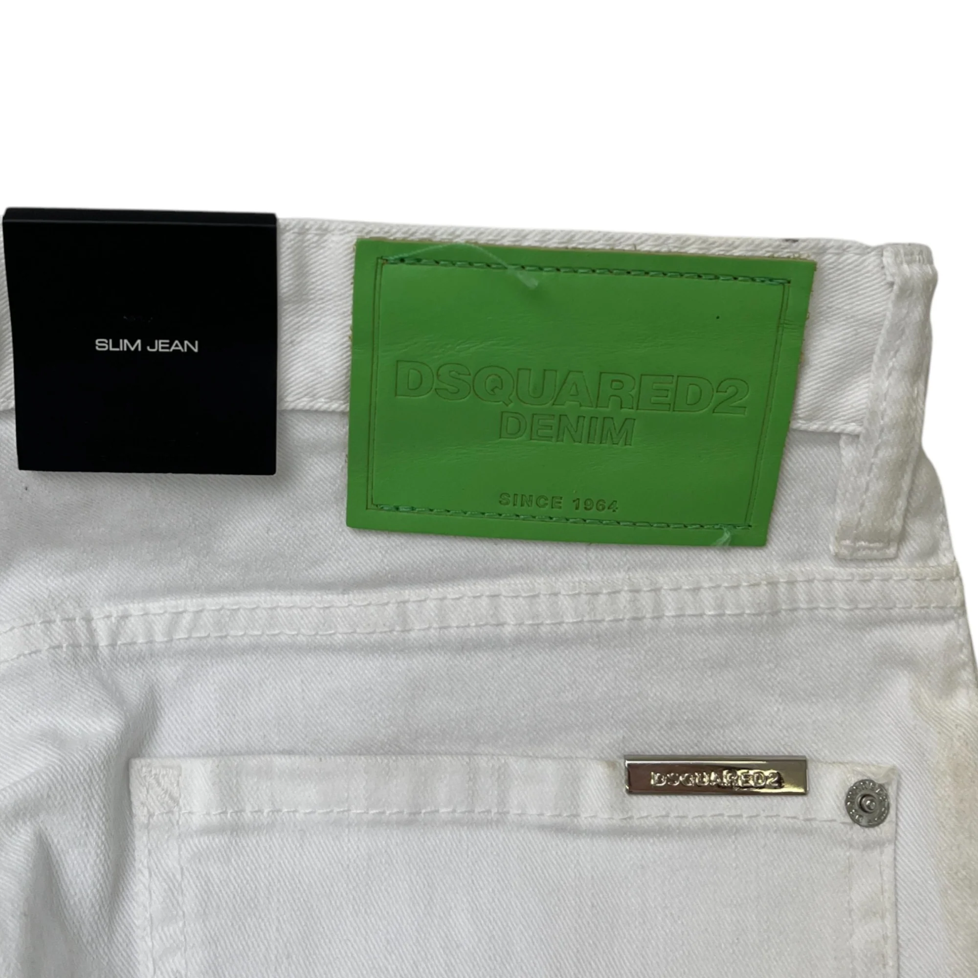 Men's Plaque Logo Jeans White Size IT 48 / UK 32 - Image 5