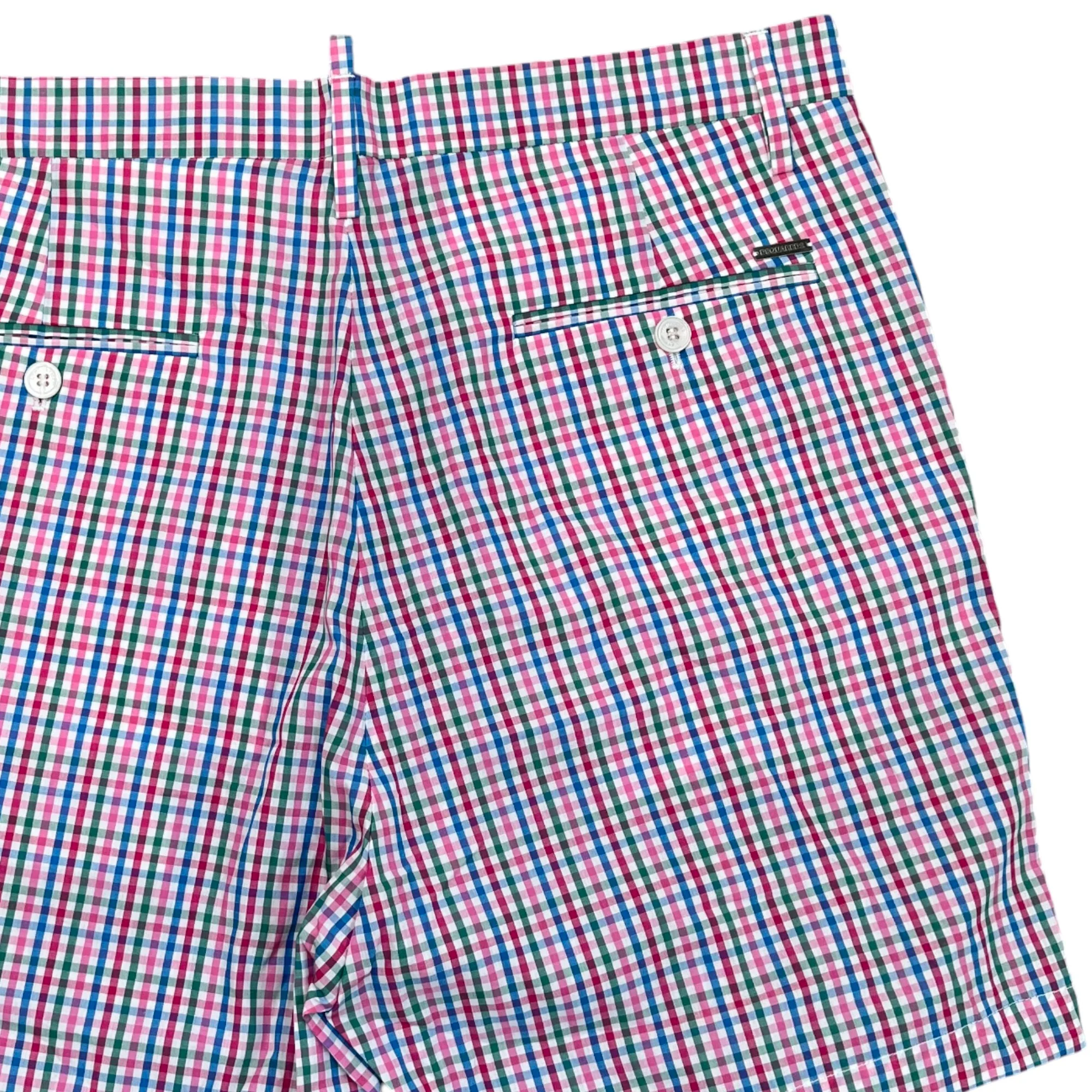 Men's Plaque Logo Plaid Shorts Pink Size IT 48 / UK 32 - Image 4