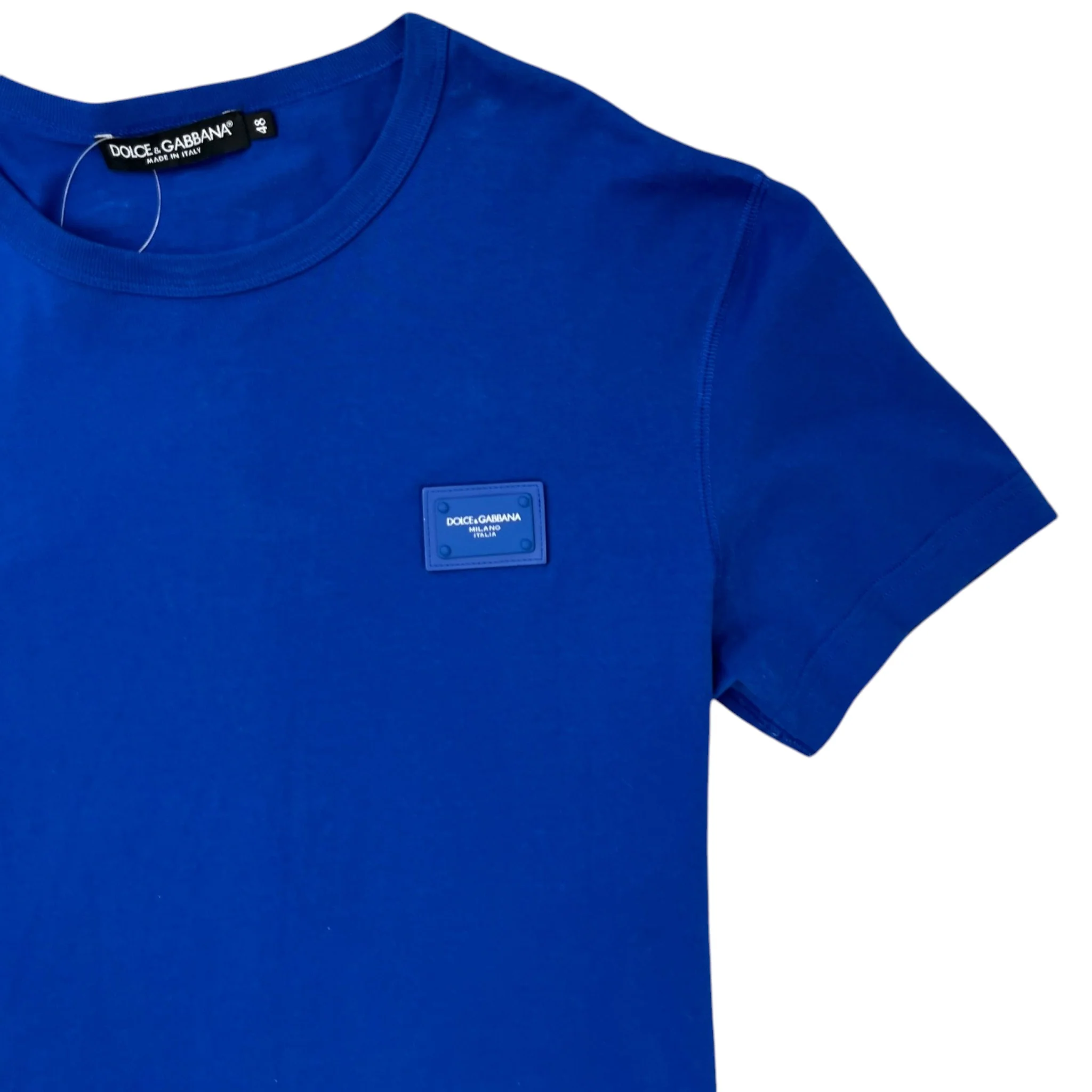 Men's Plaque Logo T-Shirt Blue Size IT 48 / UK M - Image 5
