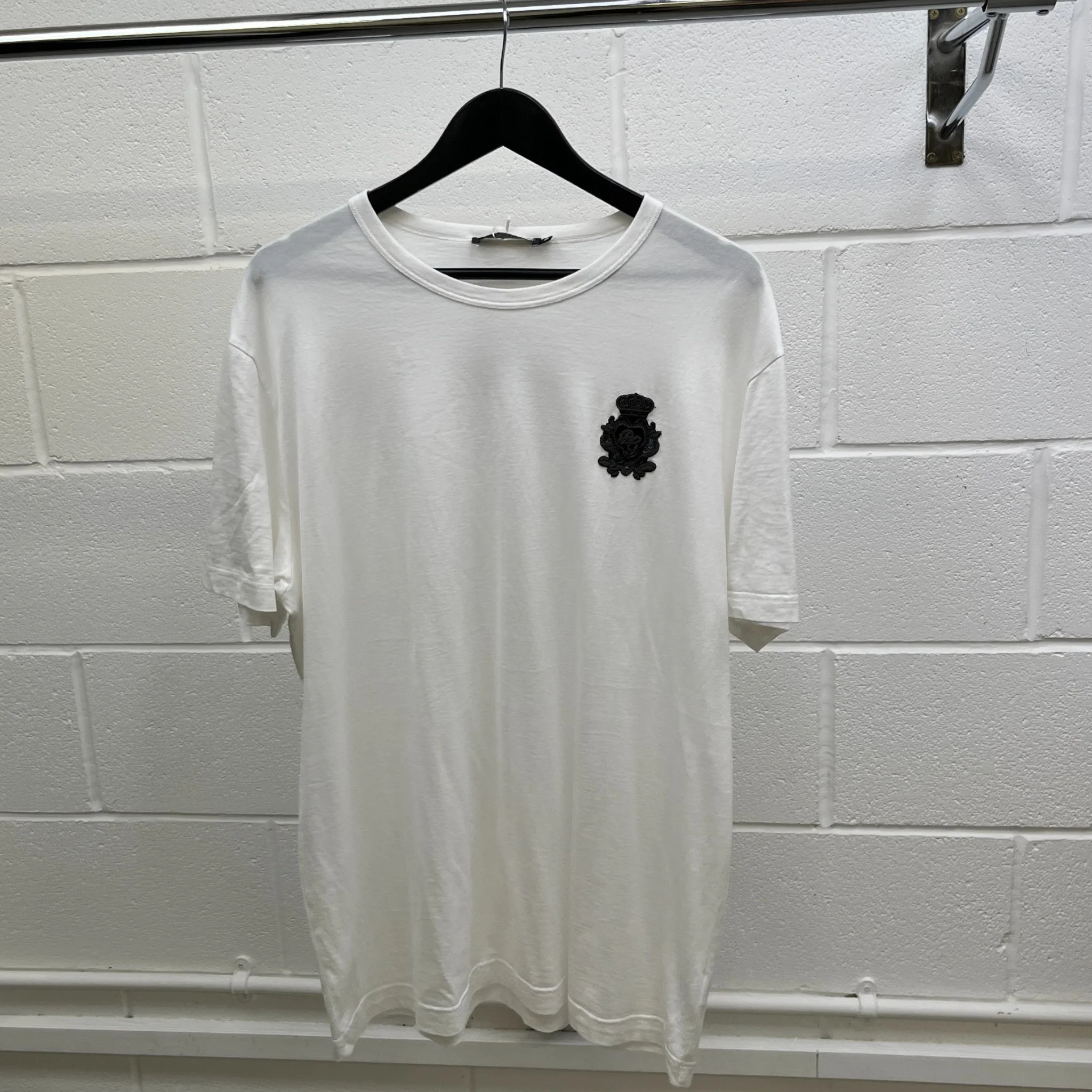 Men's Plaque Logo T-Shirt White Size XXXL - Image 8