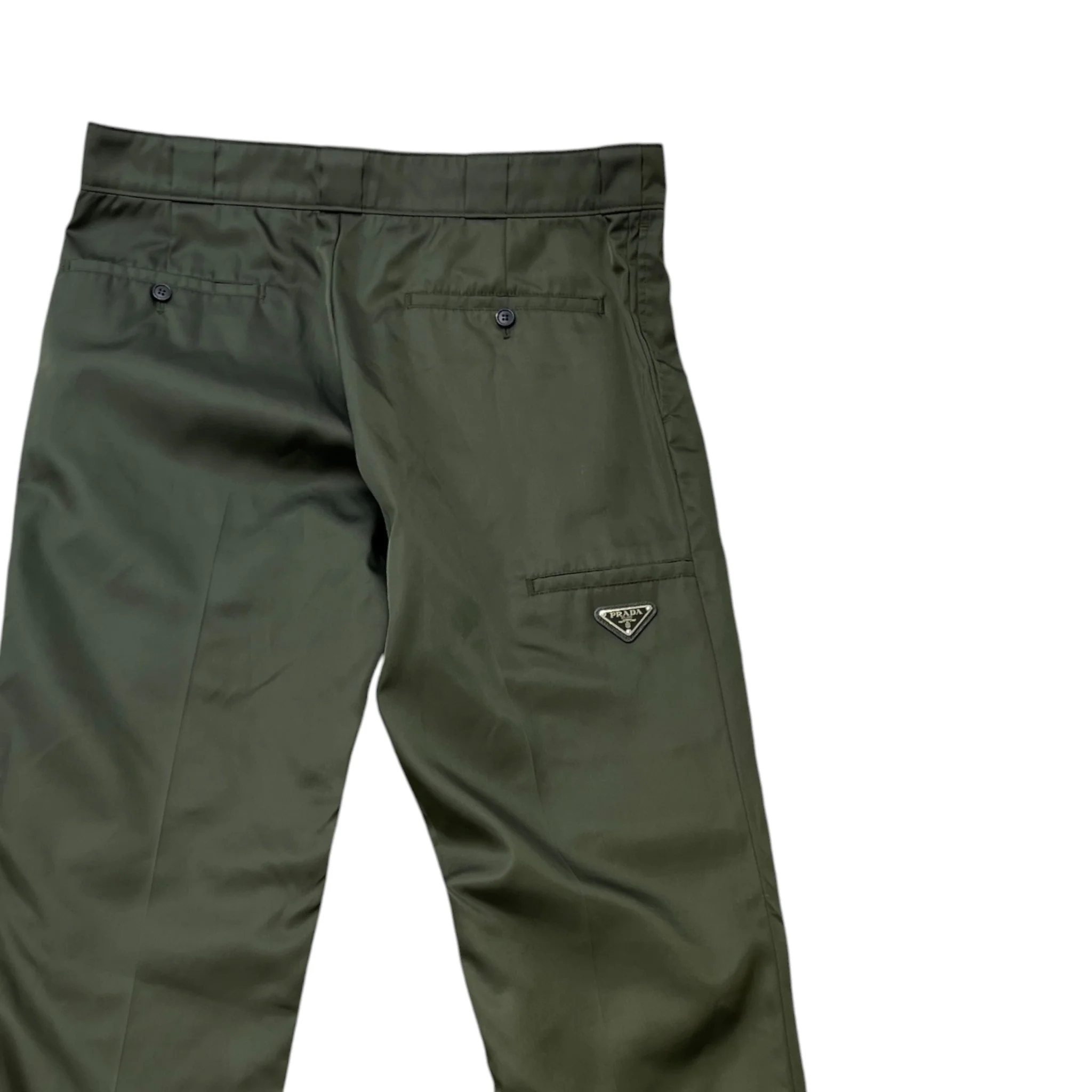 Men's Plaque Logo Trousers Khaki Size IT 50 / UK 34 - Image 4
