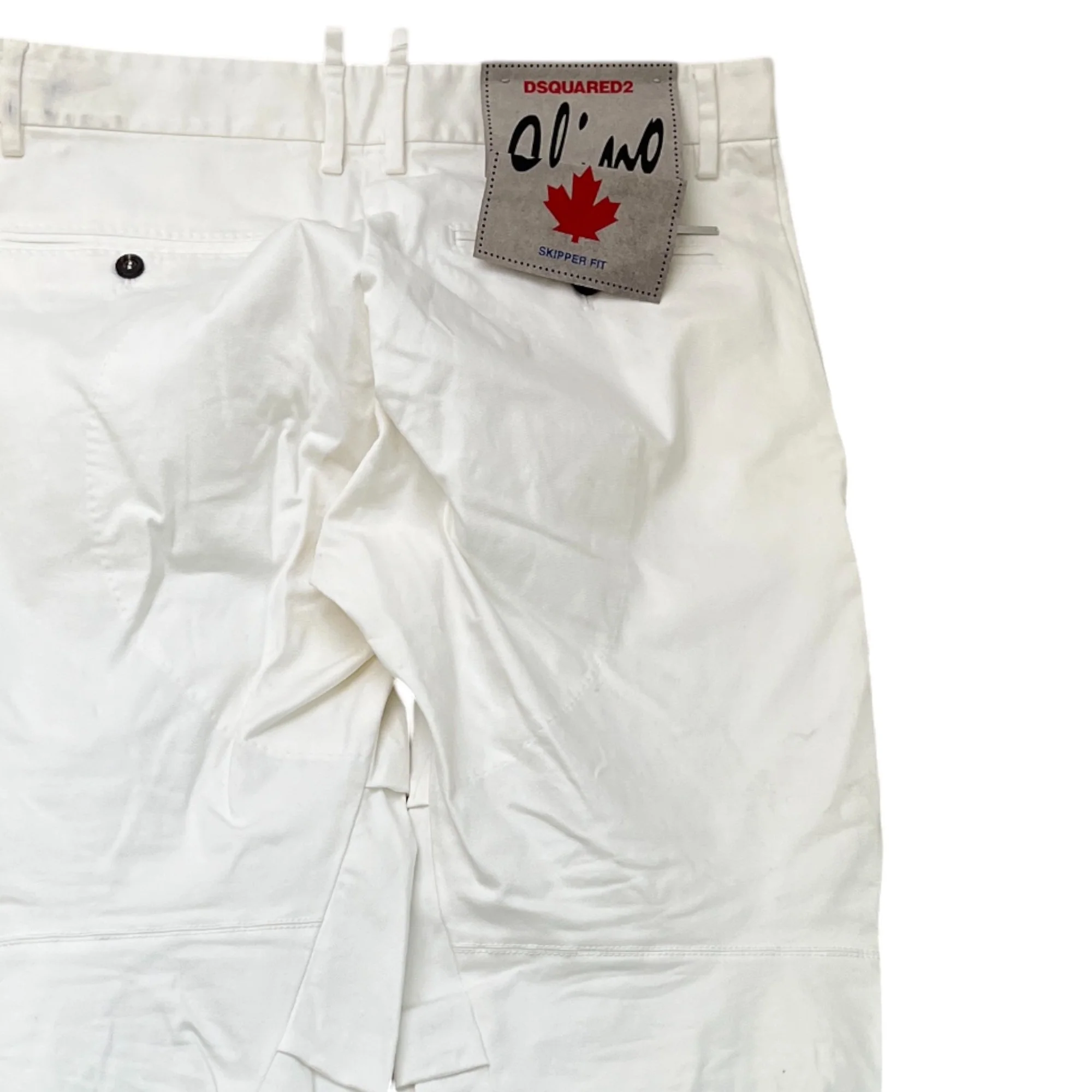 Men's Plaque Logo Trousers White Size IT 48 / UK 32 - Image 4