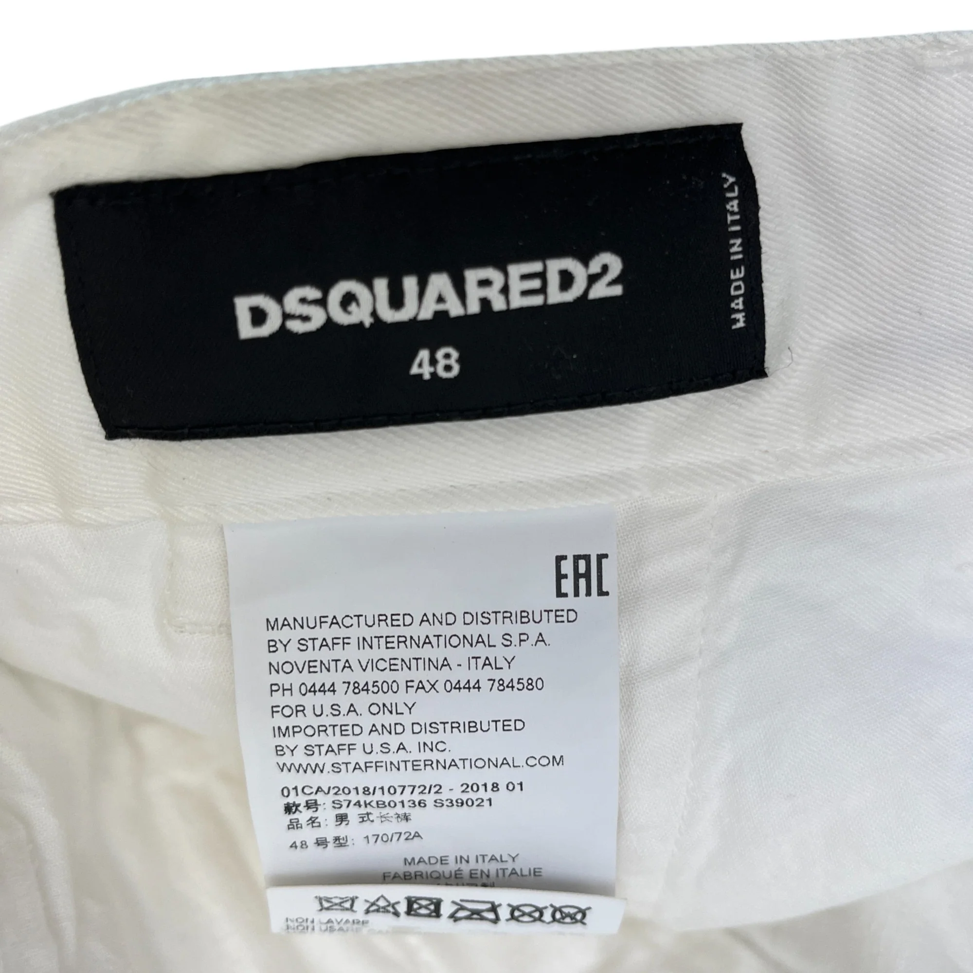 Men's Plaque Logo Trousers White Size IT 48 / UK 32 - Image 5