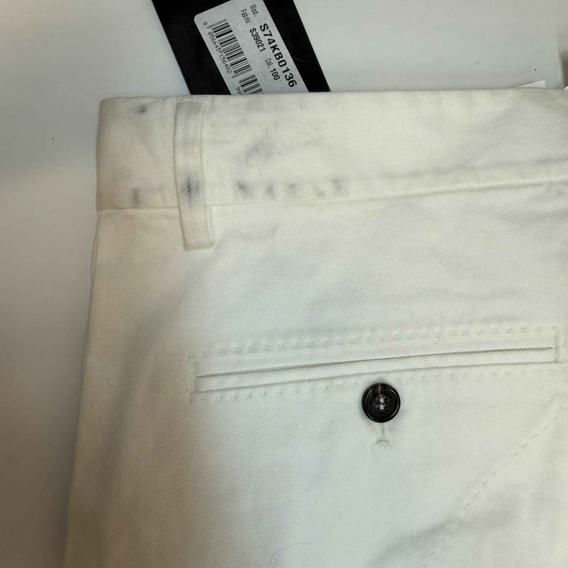 Men's Plaque Logo Trousers White Size IT 48 / UK 32 - Image 8