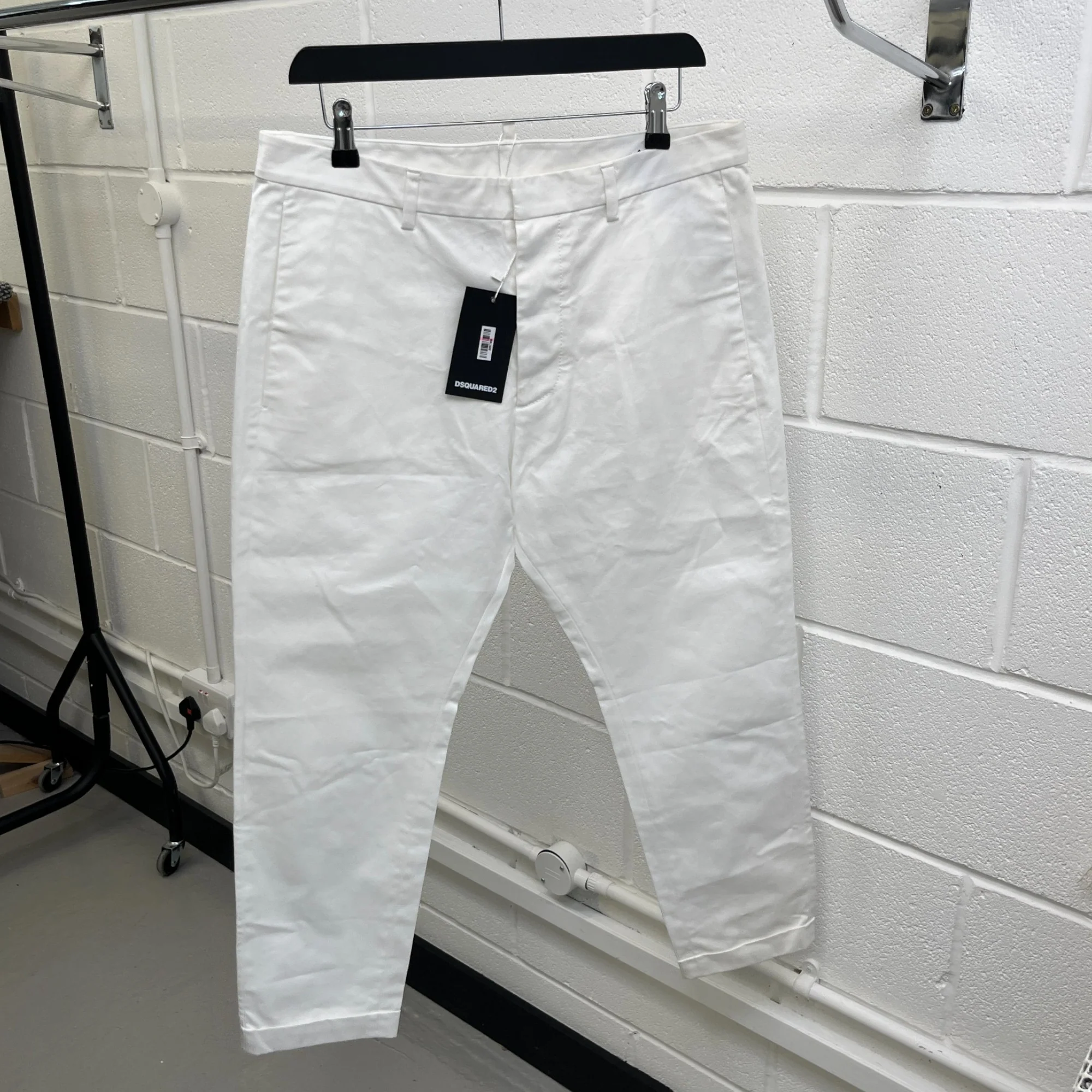 Men's Plaque Logo Trousers White Size IT 48 / UK 32 - Image 11