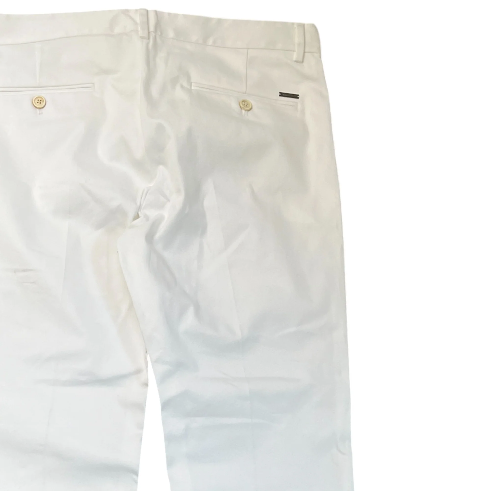 Men's Plaque Logo Trousers White Size IT 48 / UK 32 - Image 4
