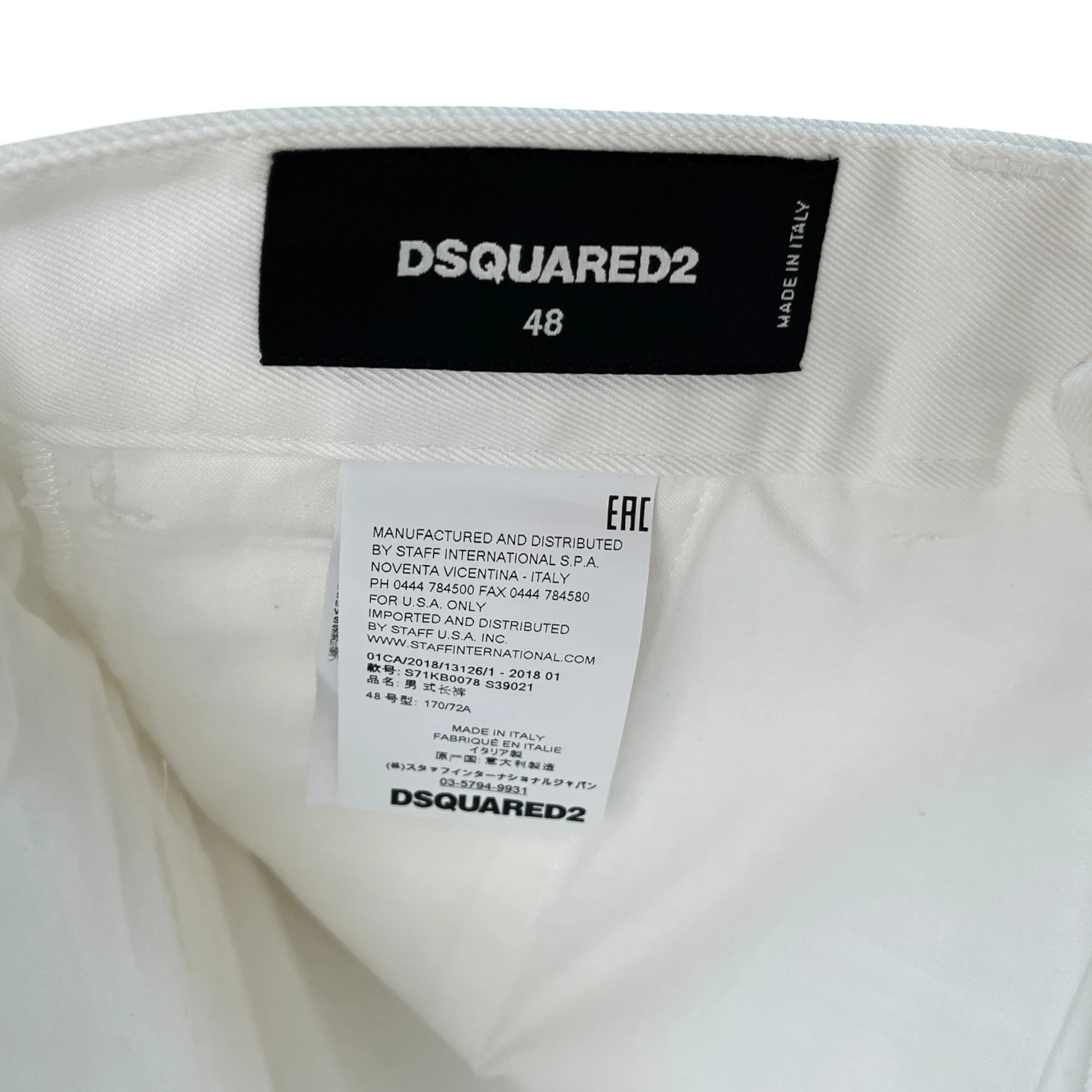 Men's Plaque Logo Trousers White Size IT 48 / UK 32 - Image 5